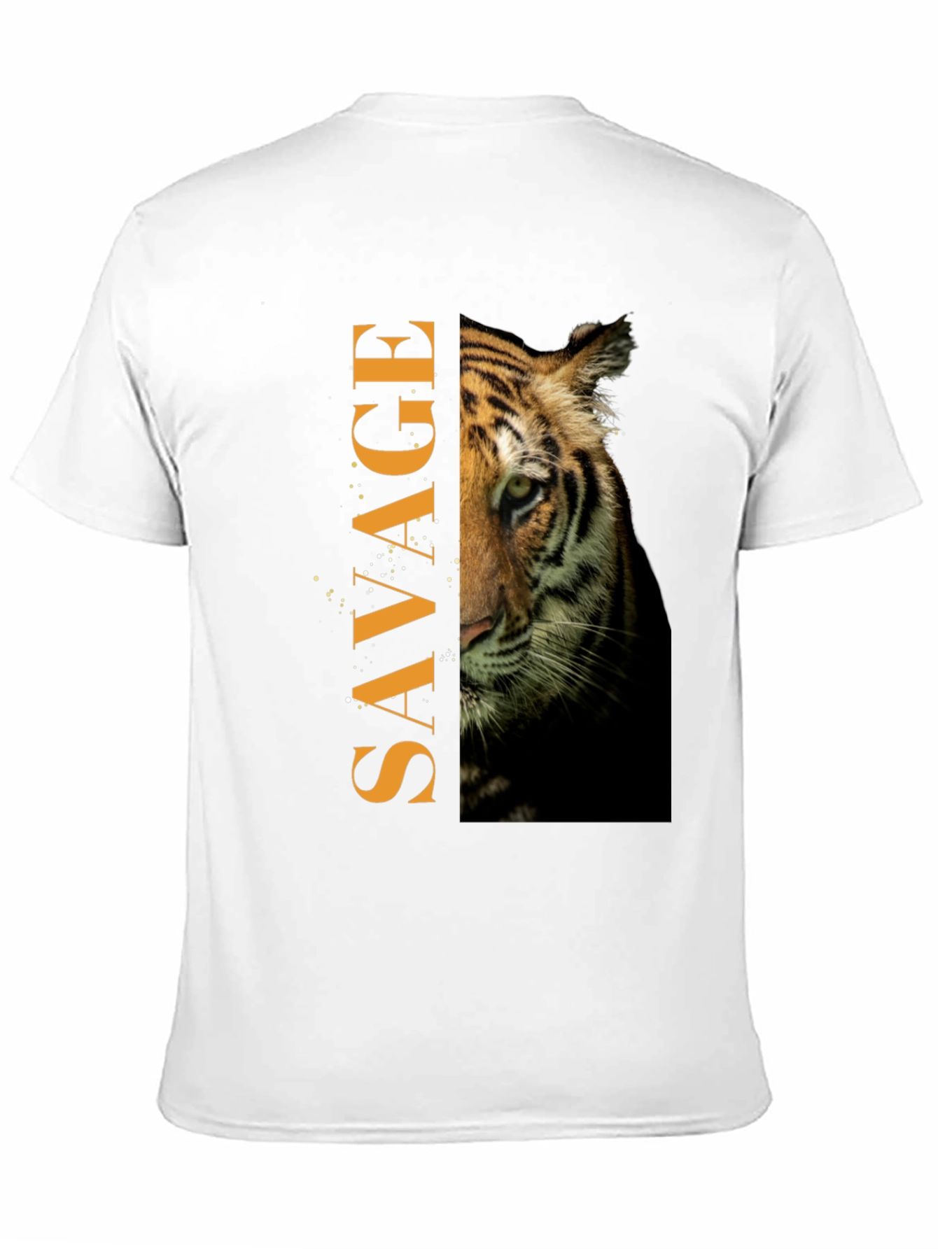 Savage Tiger Graphic Print Mens Black T-Shirt