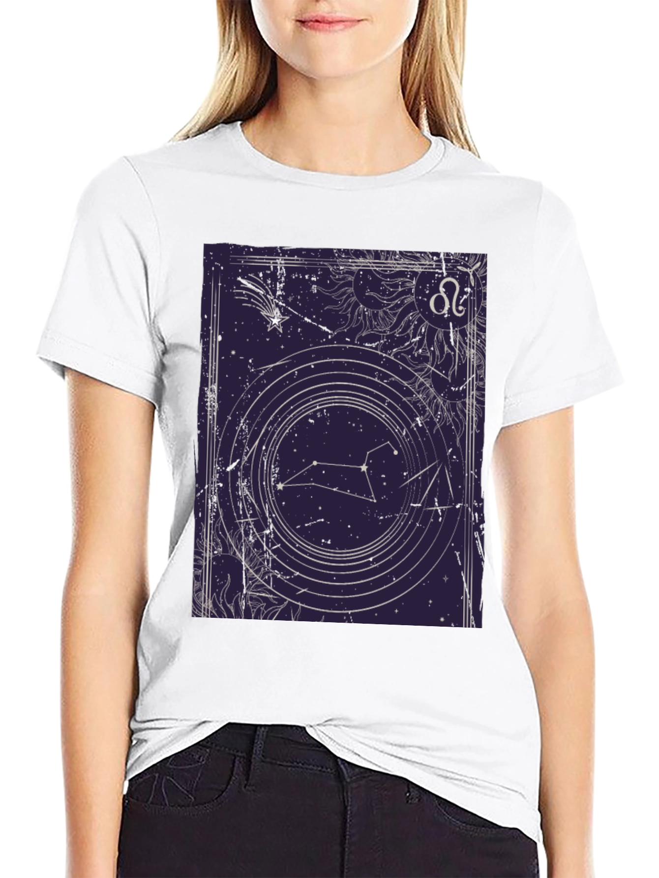 Leo Zodiac Graphic Tee - Celestial Constellation T-Shirt