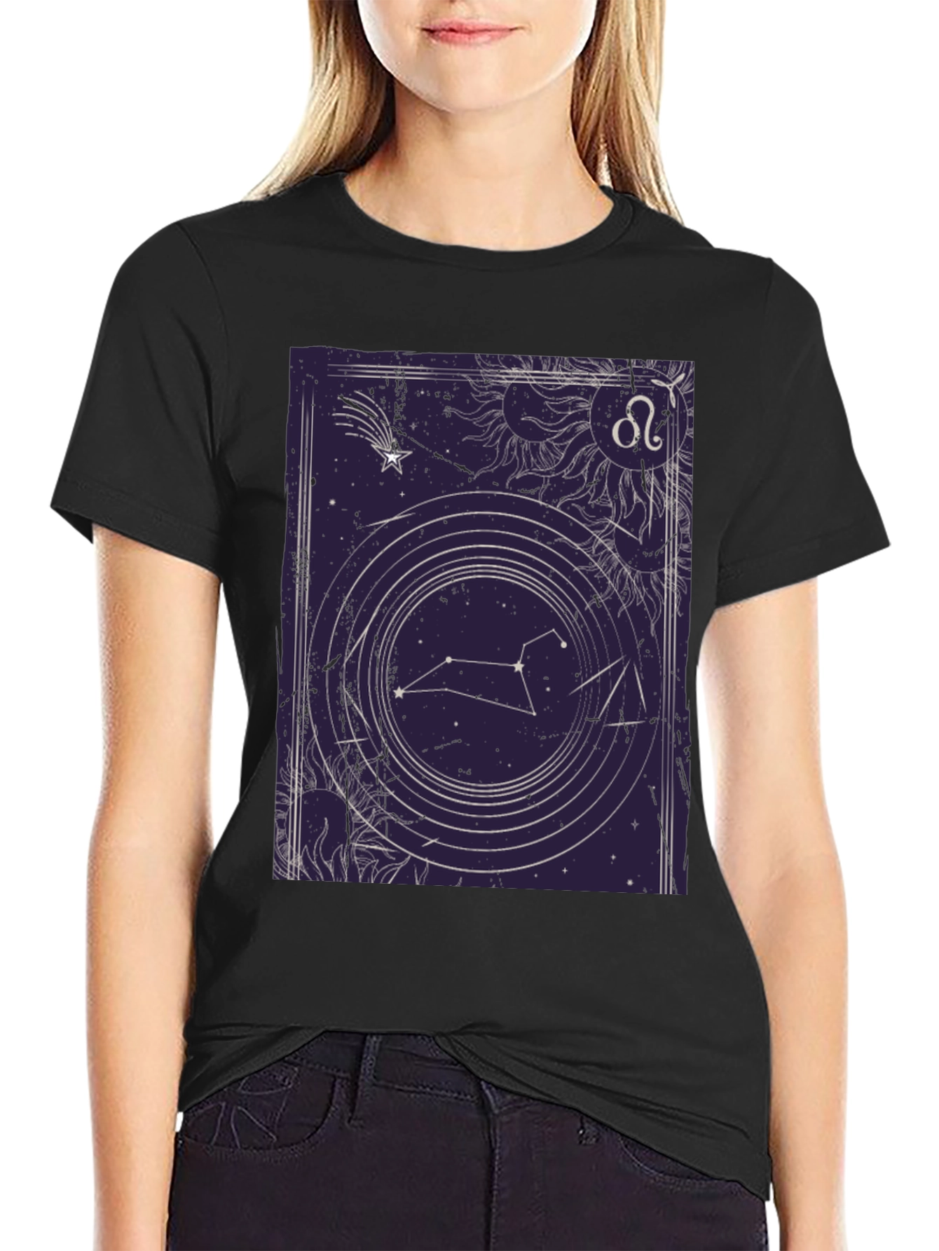 Leo Zodiac Graphic Tee - Celestial Constellation T-Shirt