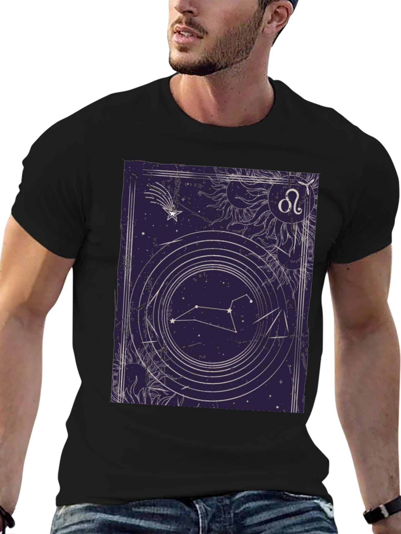 Leo Zodiac Graphic Tee - Celestial Constellation T-Shirt
