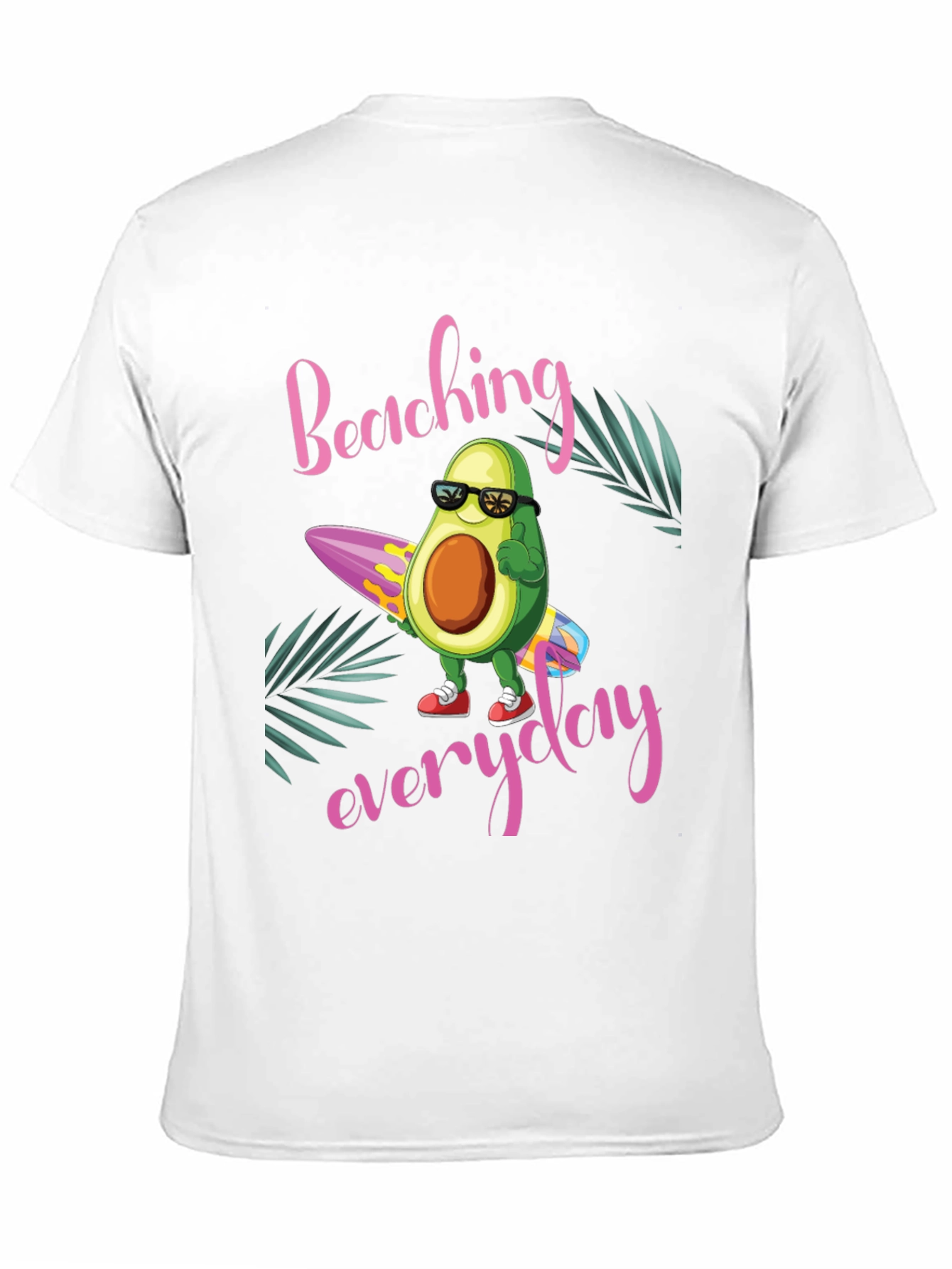 Beach Avocado T-Shirt: Surfing Everyday in Style!