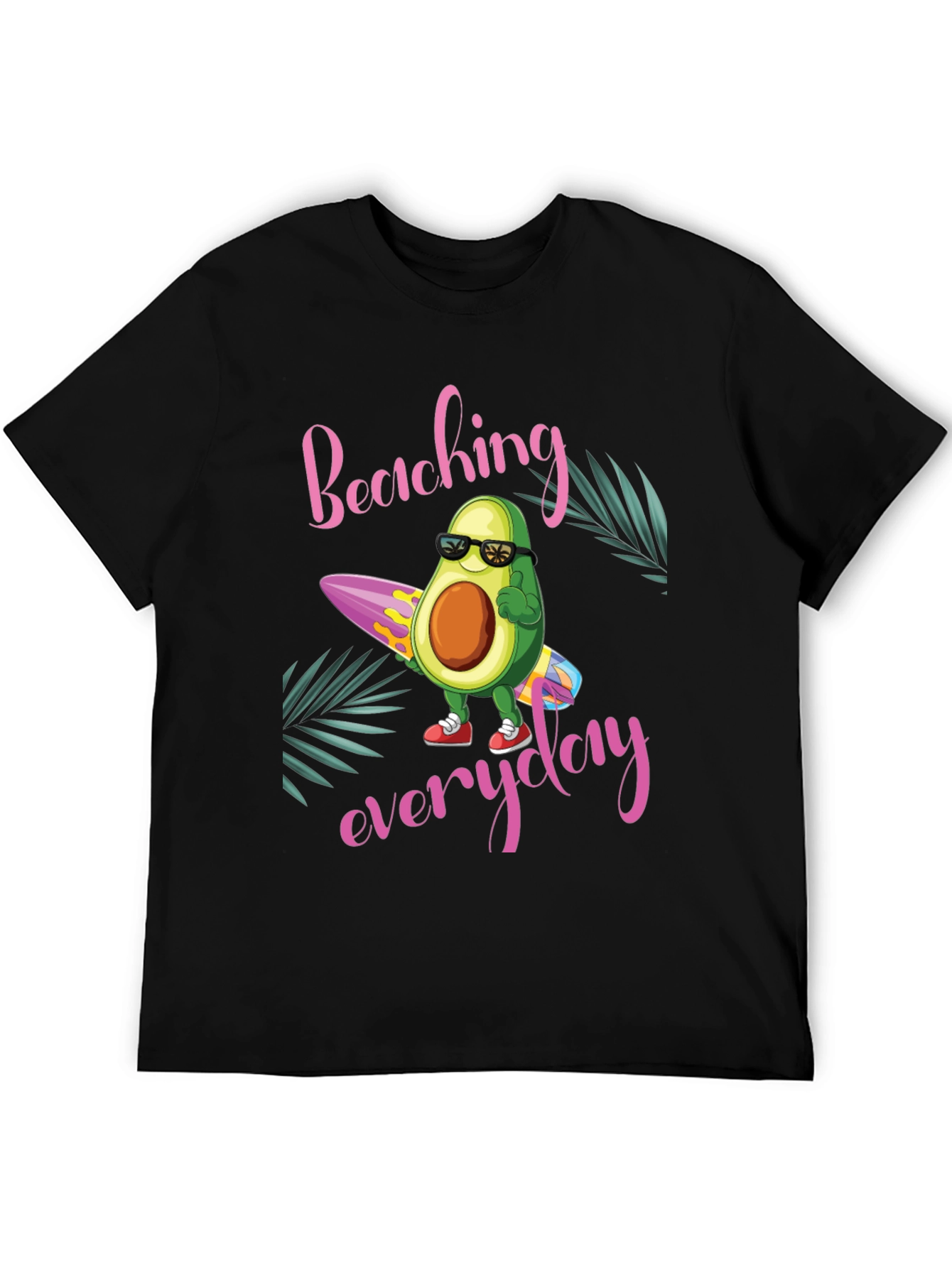 Beach Avocado T-Shirt: Surfing Everyday in Style!