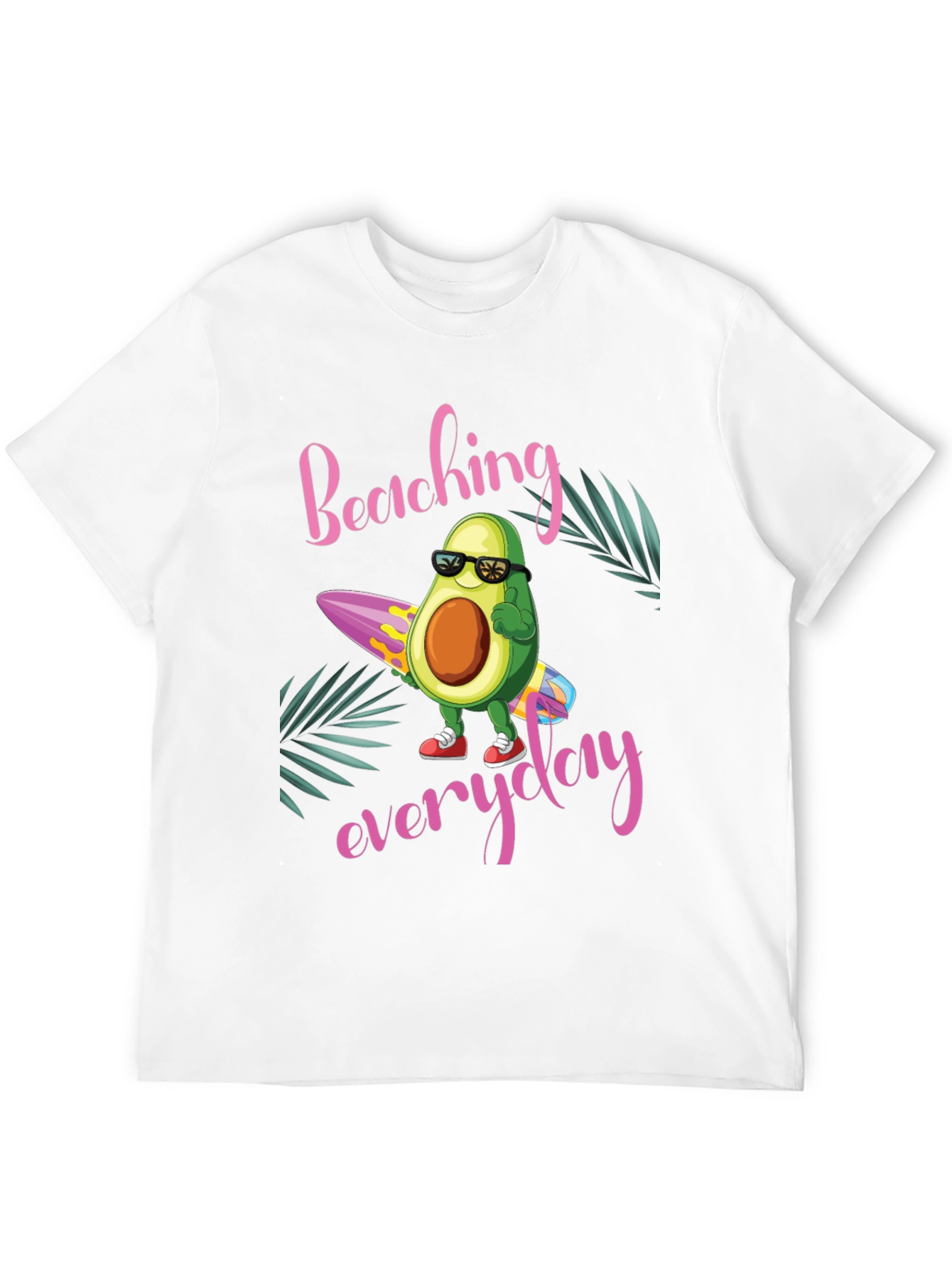 Beach Avocado T-Shirt: Surfing Everyday in Style!