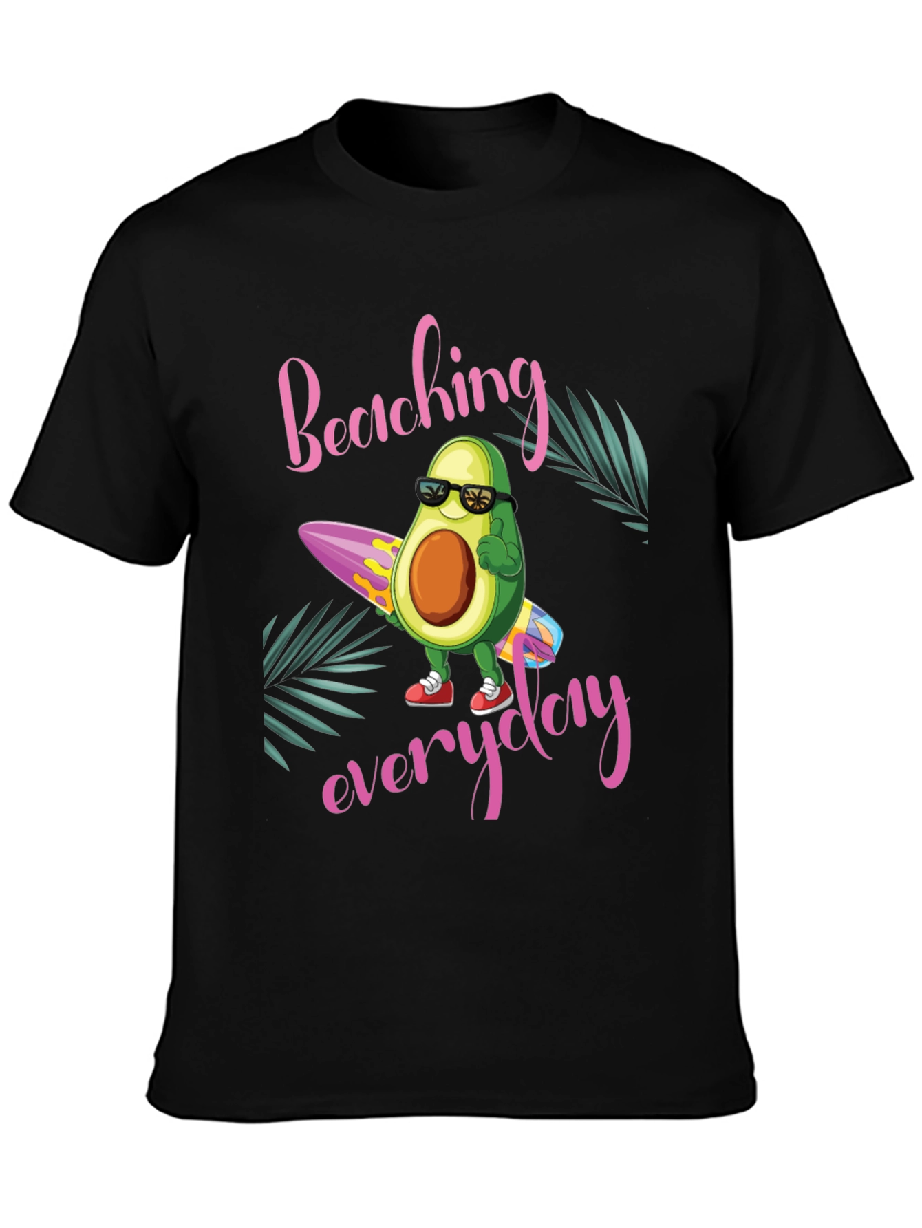 Beach Avocado T-Shirt: Surfing Everyday in Style!