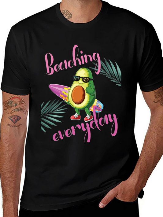 Beach Avocado T-Shirt: Surfing Everyday in Style!