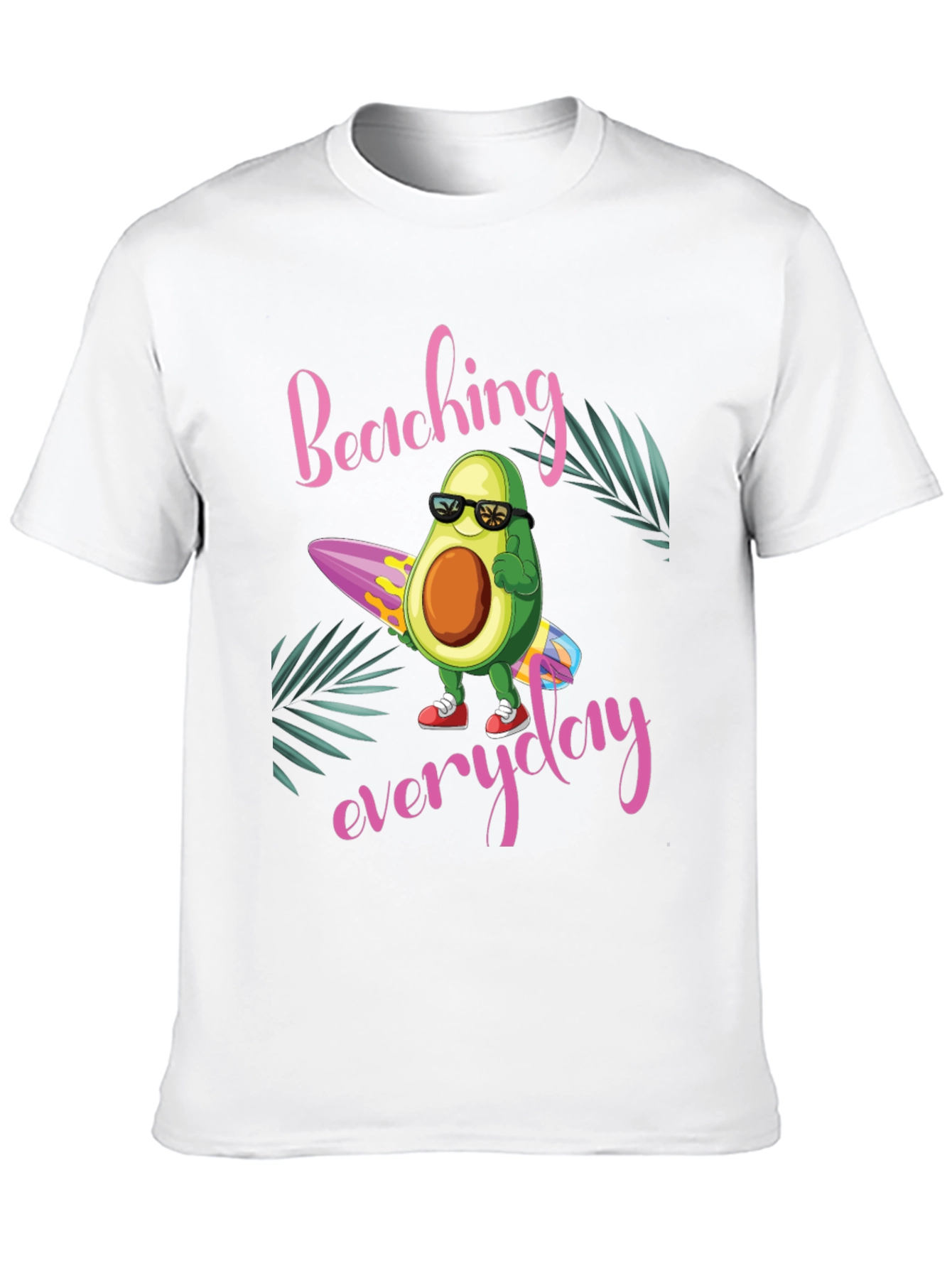 Beach Avocado T-Shirt: Surfing Everyday in Style!