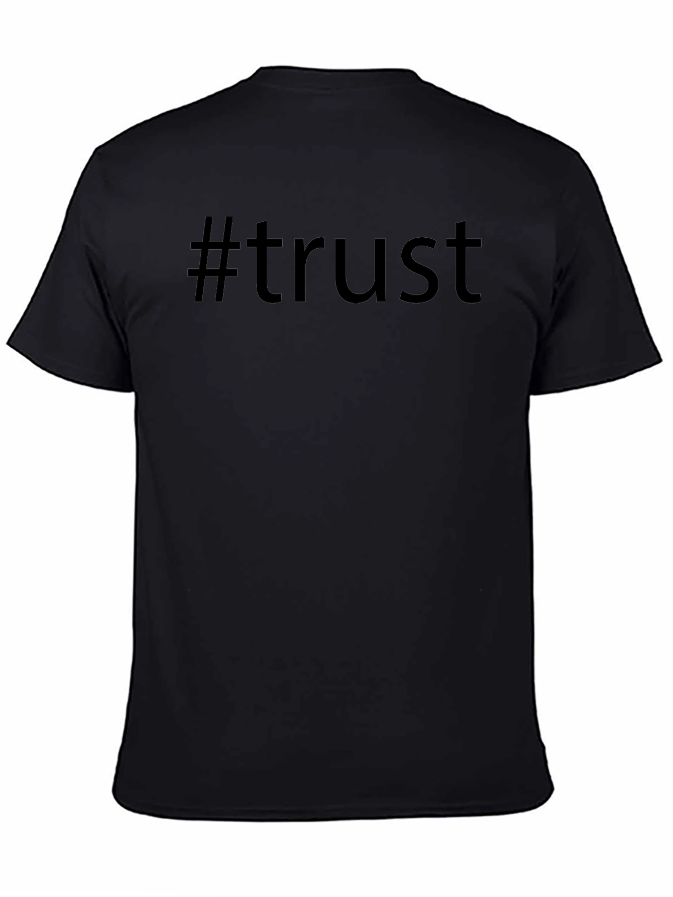 #trust Black Graphic T-Shirt - Casual Style