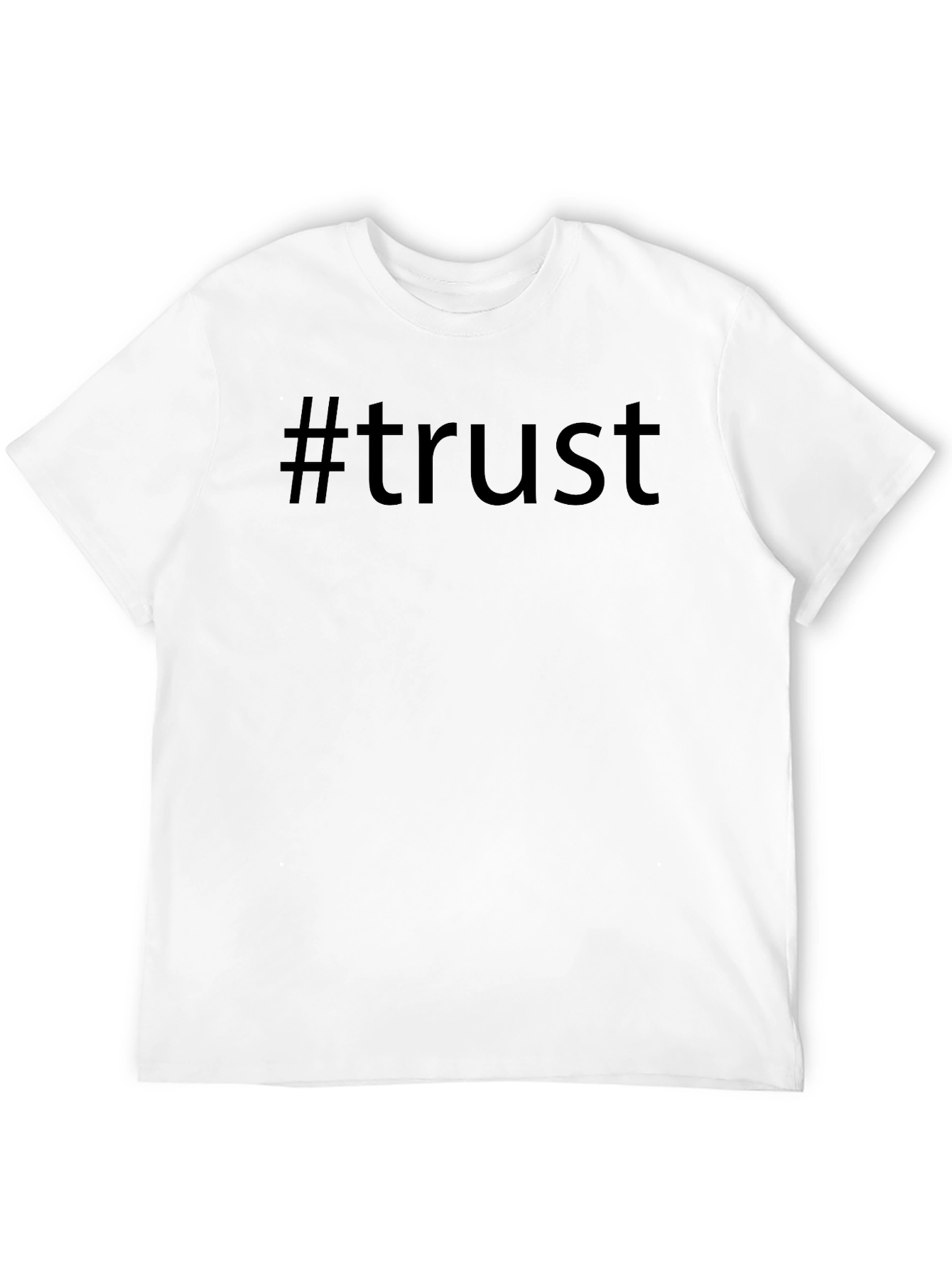#trust Black Graphic T-Shirt - Casual Style