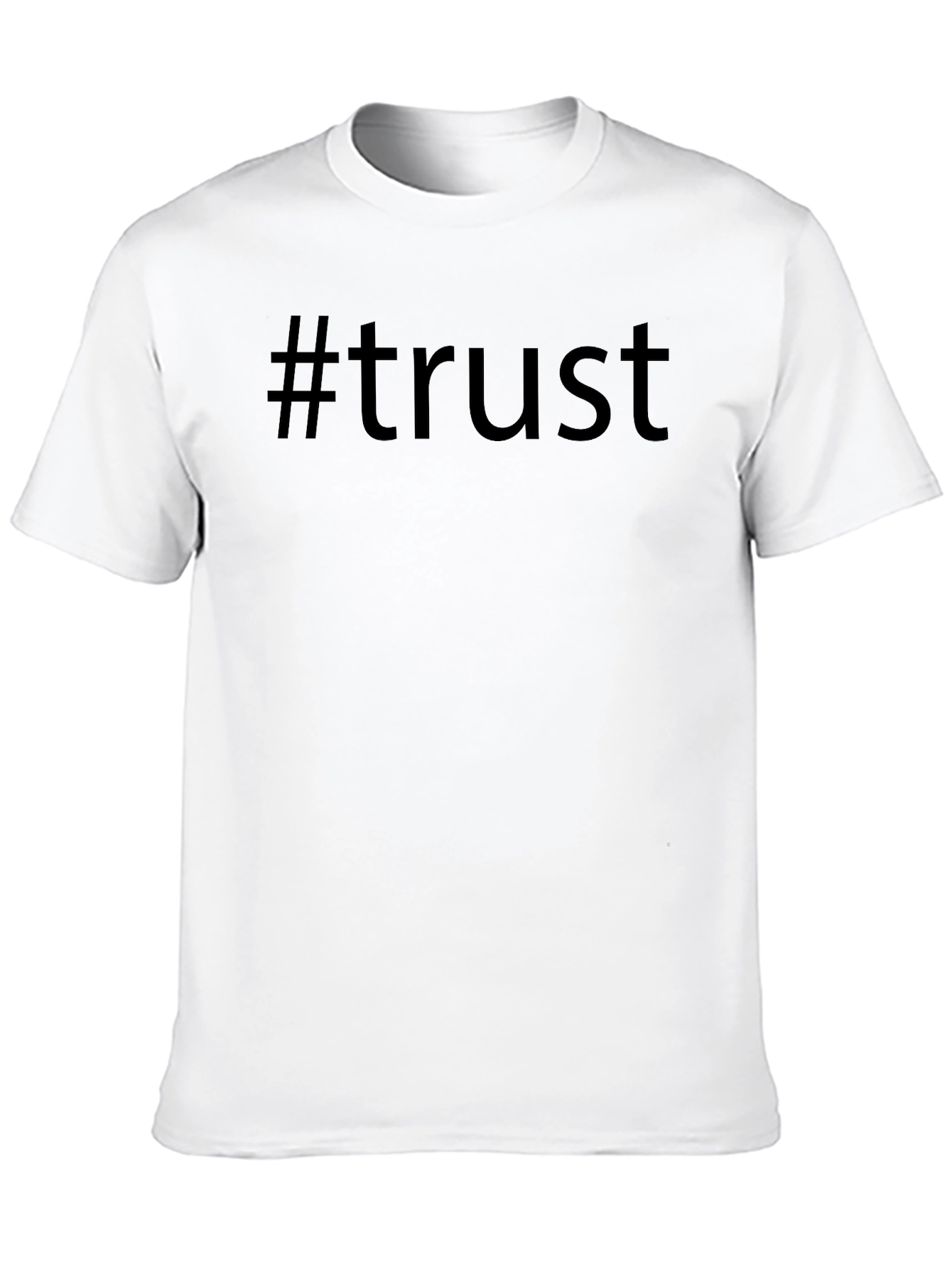#trust Black Graphic T-Shirt - Casual Style