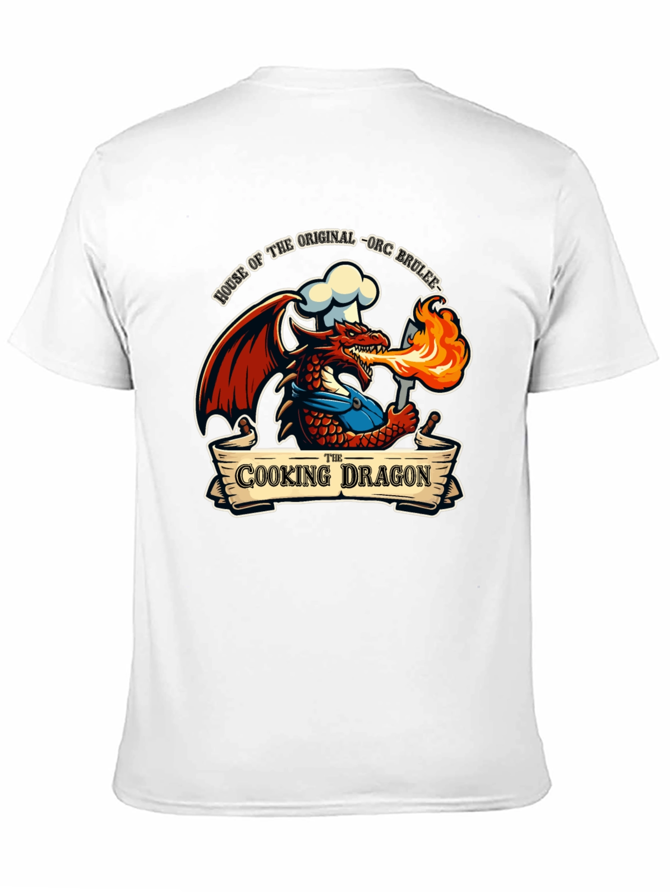 Cooking Dragon T-Shirt - Orc Brulee Chef Tee