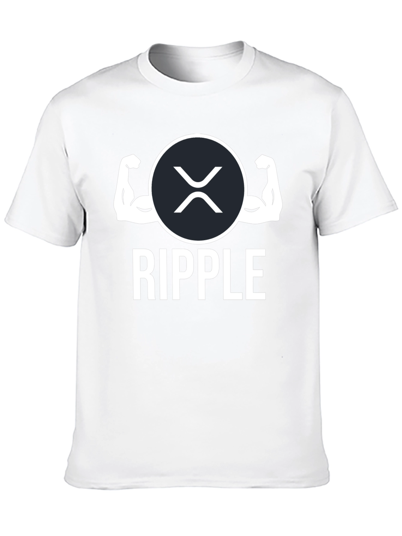 Ripple Strong Arms Black T-Shirt XRP Crypto HODL