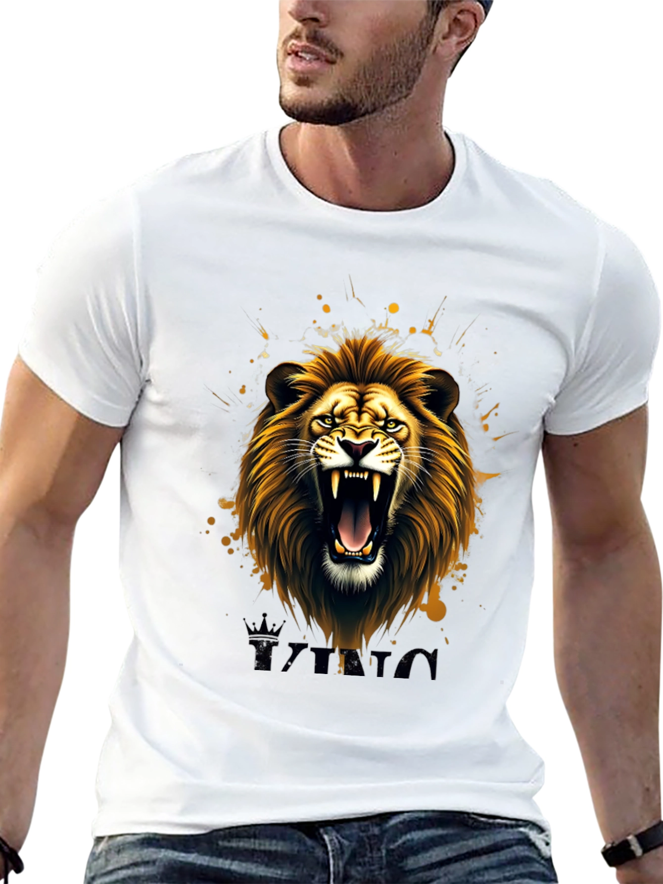 Lion King Graphic Tee - Black Cotton T-Shirt