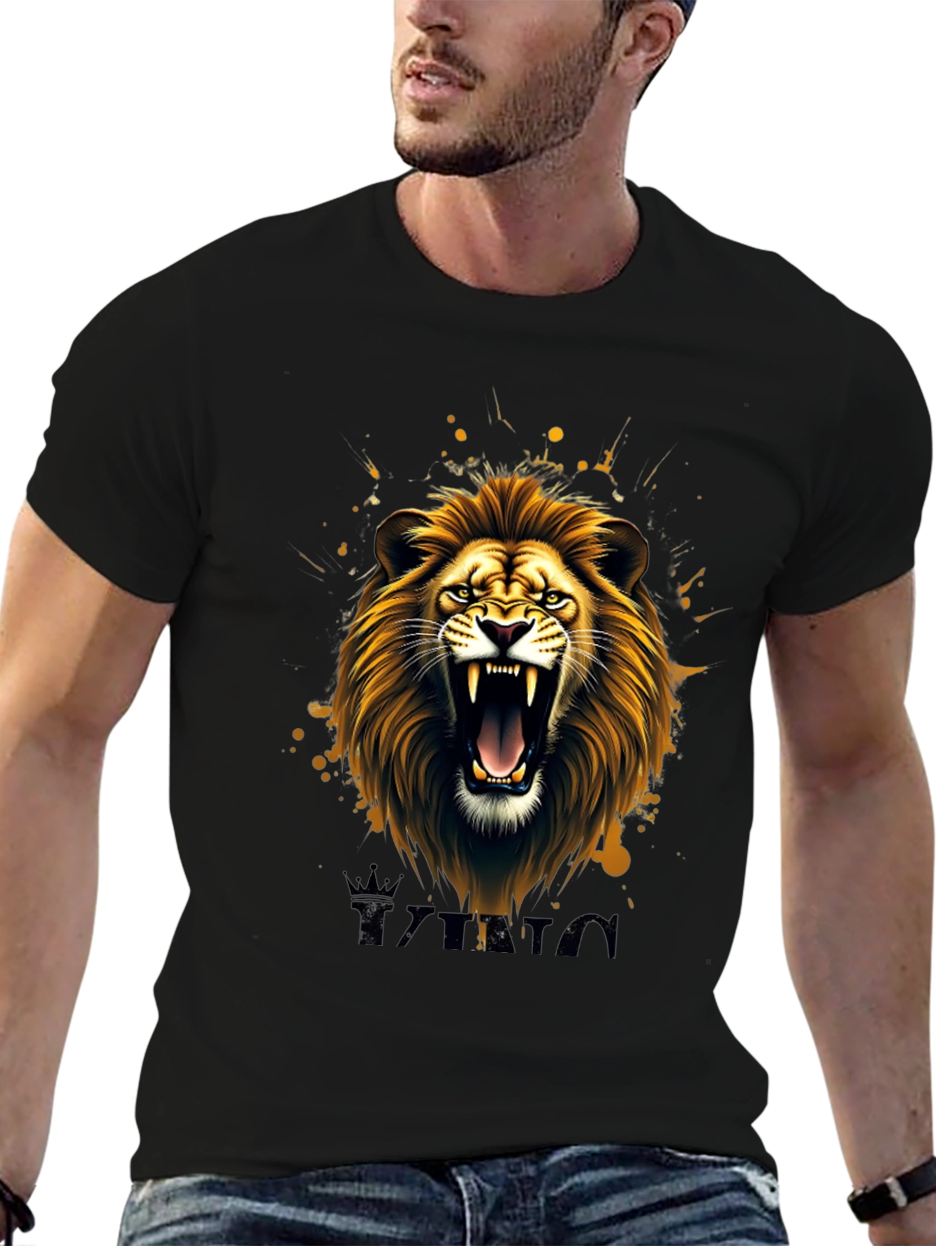 Lion King Graphic Tee - Black Cotton T-Shirt