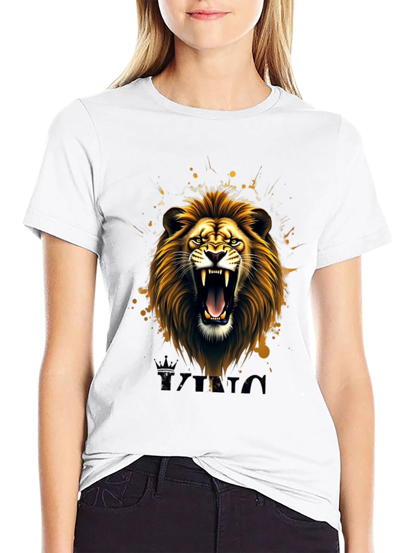 Lion King Graphic Tee - Black Cotton T-Shirt