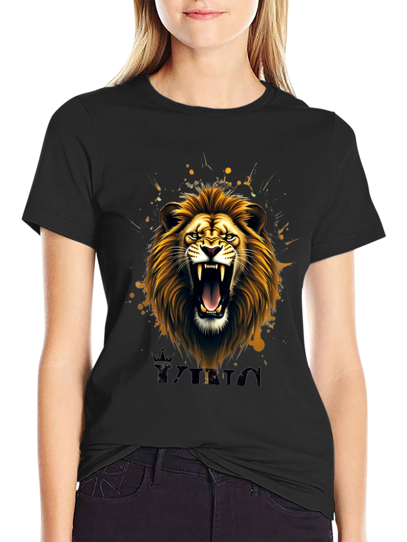 Lion King Graphic Tee - Black Cotton T-Shirt