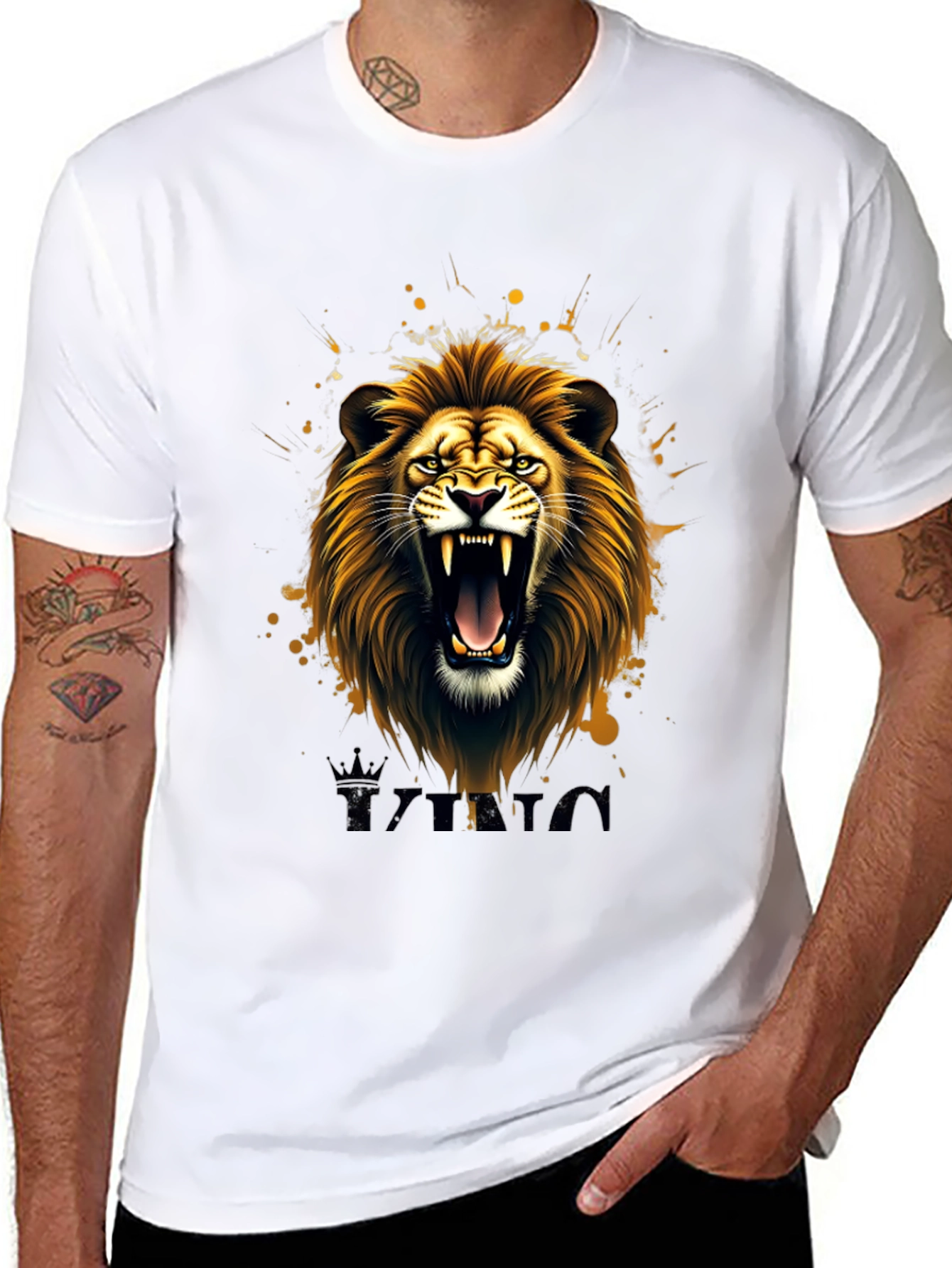 Lion King Graphic Tee - Black Cotton T-Shirt