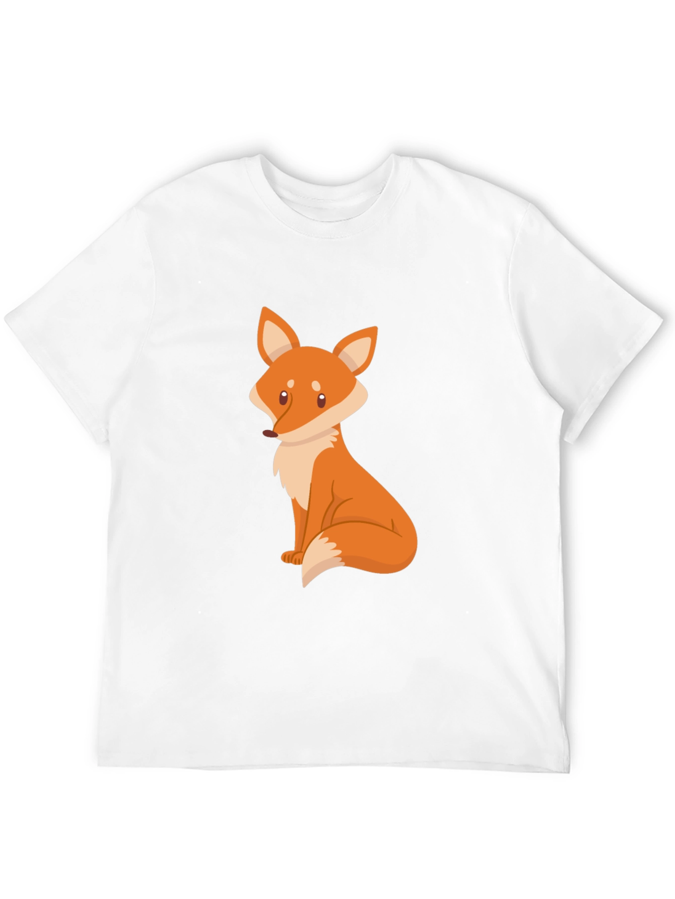 Fox Graphic Black T-Shirt - Cute Animal Design