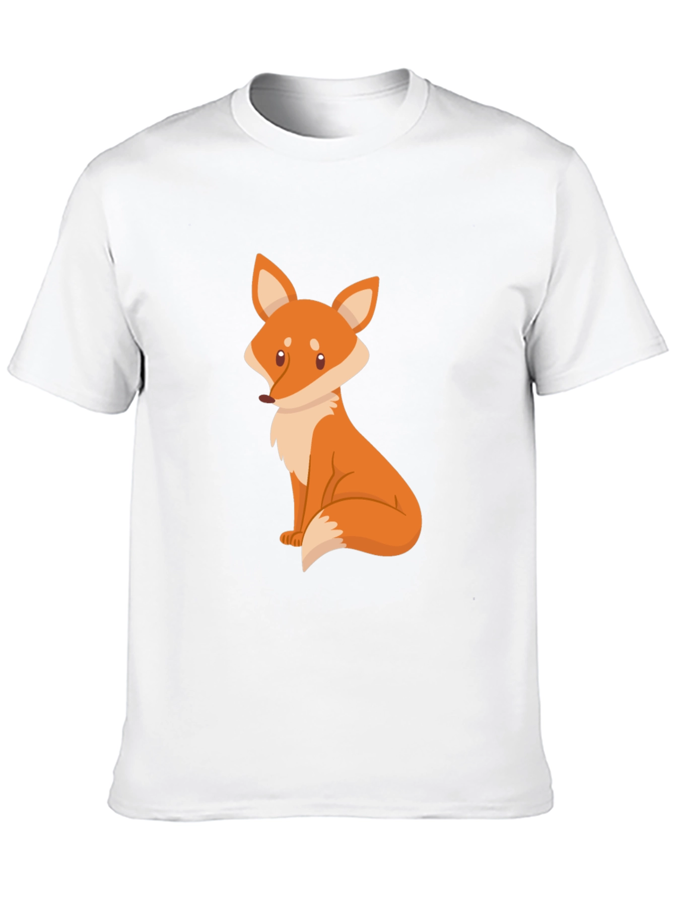 Fox Graphic Black T-Shirt - Cute Animal Design