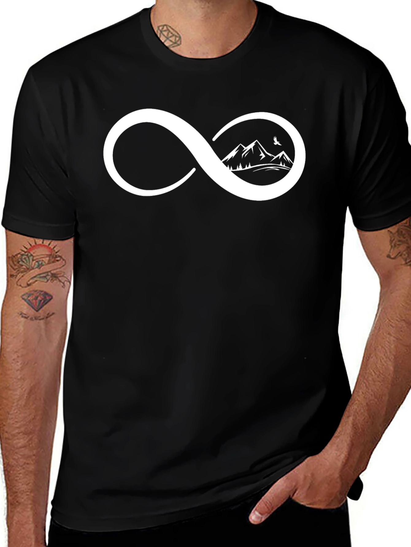 Infinity Mountains Graphic T-Shirt