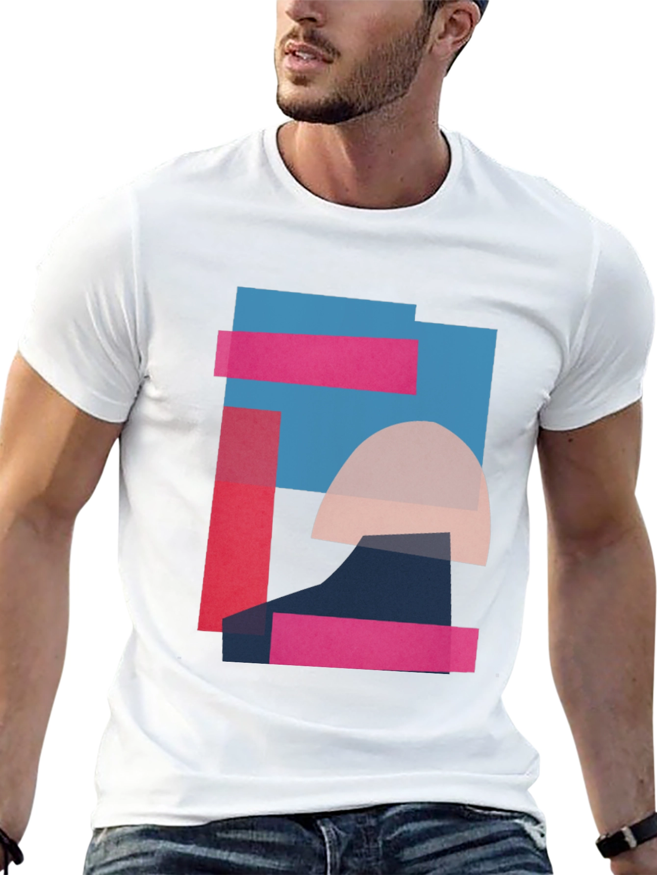 Abstract Geometric Graphic Tee - Modern Art Shirt