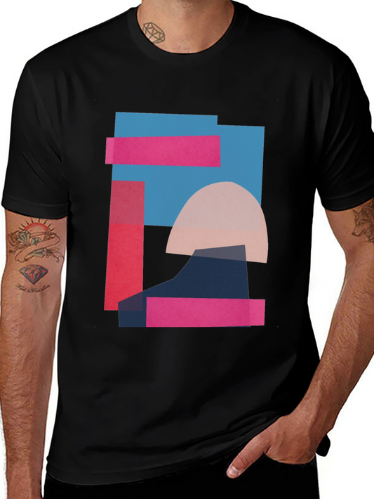 Abstract Geometric Graphic Tee - Modern Art Shirt