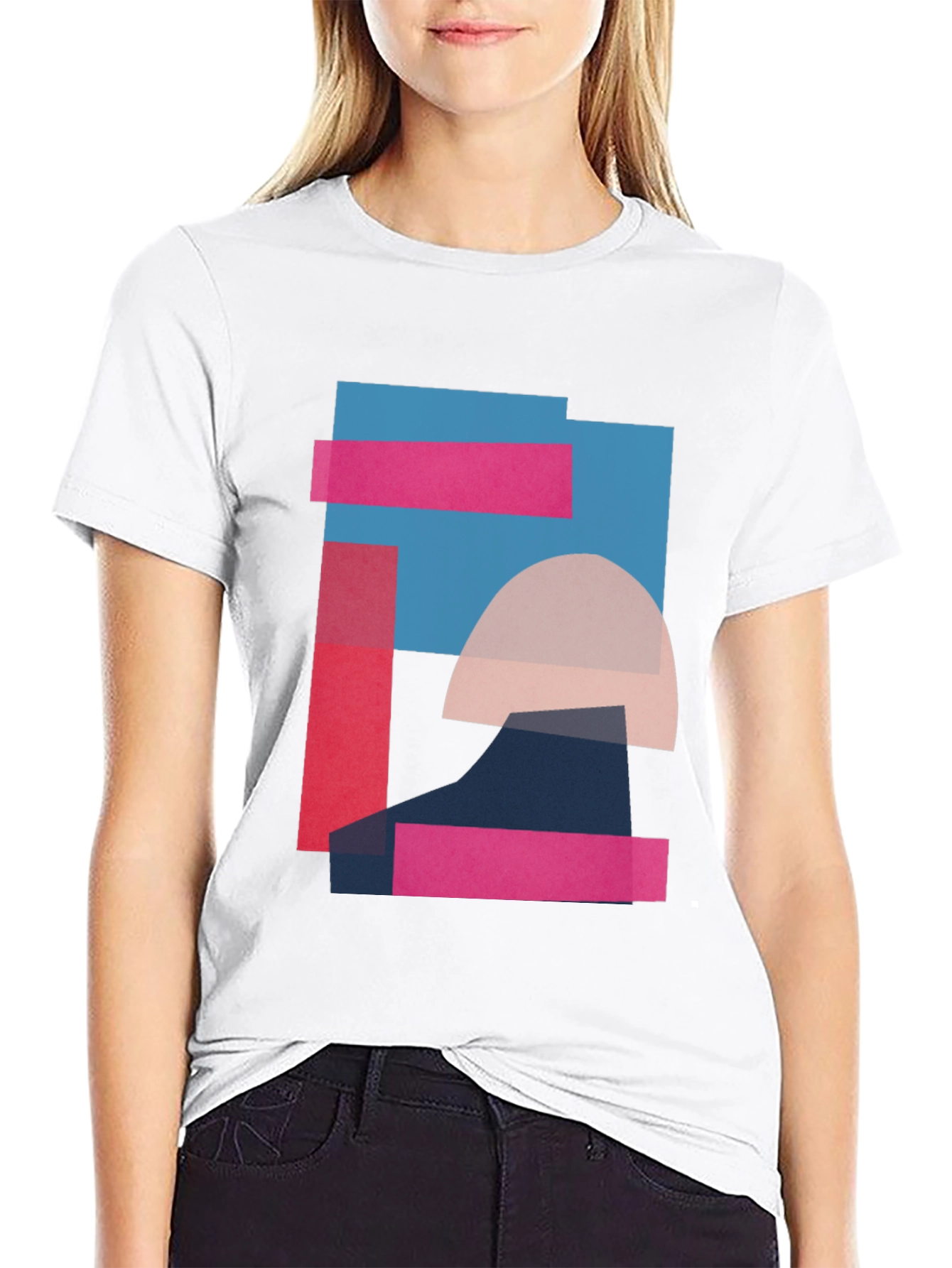 Abstract Geometric Graphic Tee - Modern Art Shirt