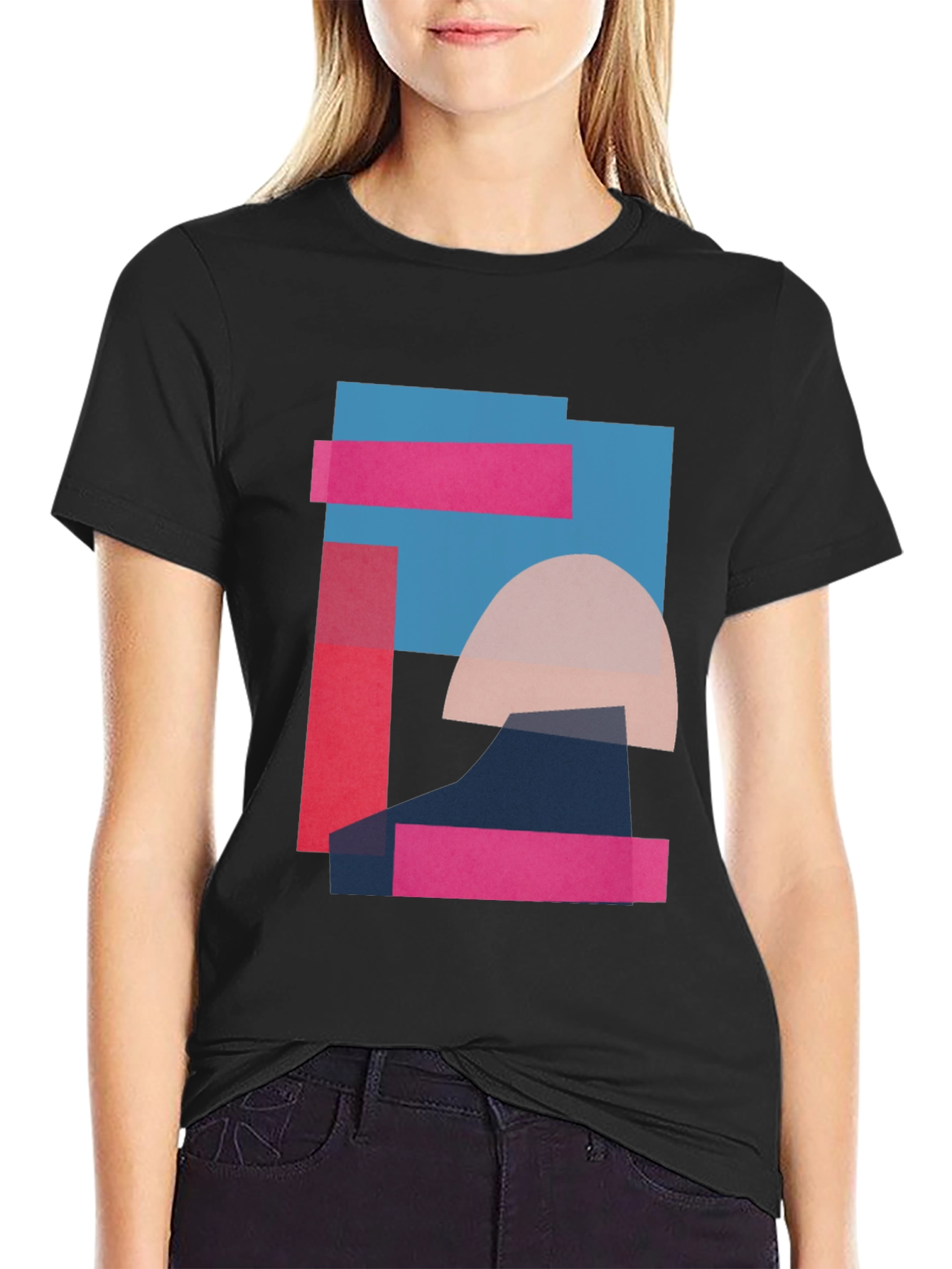 Abstract Geometric Graphic Tee - Modern Art Shirt