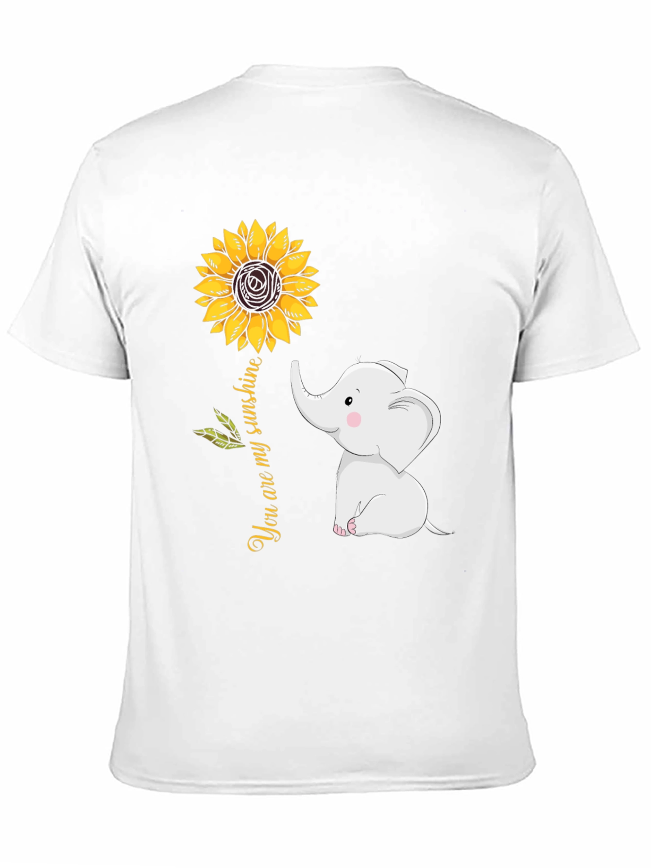 Elephant Sunflower Graphic Tee - You Are My Sunshine