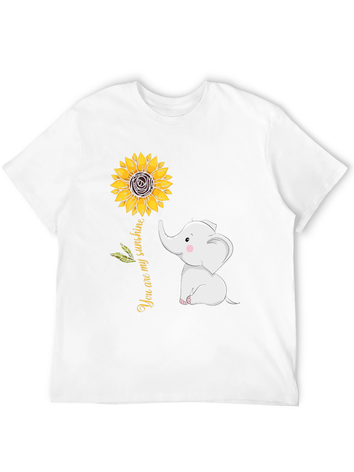 Elephant Sunflower Graphic Tee - You Are My Sunshine