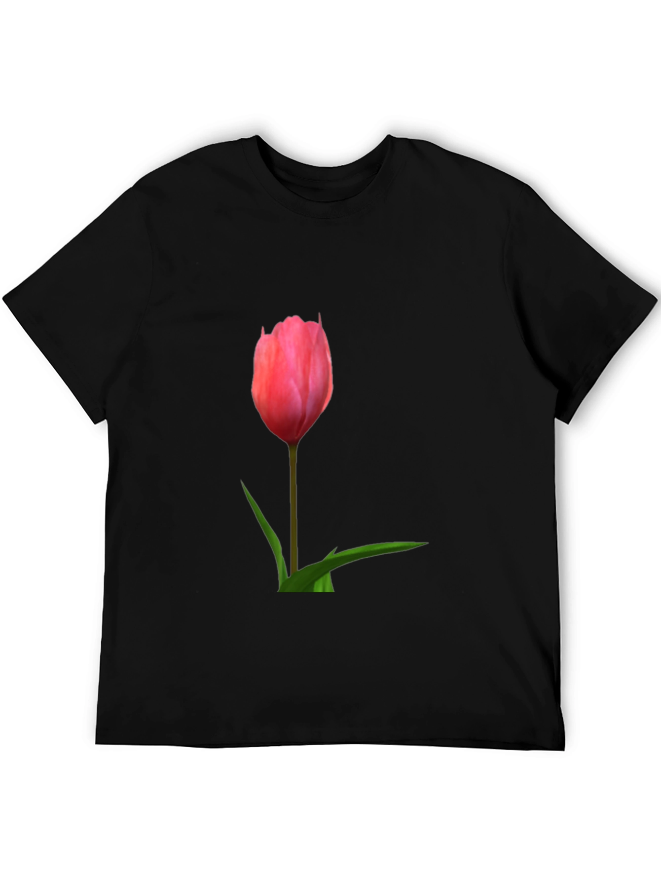 Pink Tulip Graphic Tee - Casual Comfort