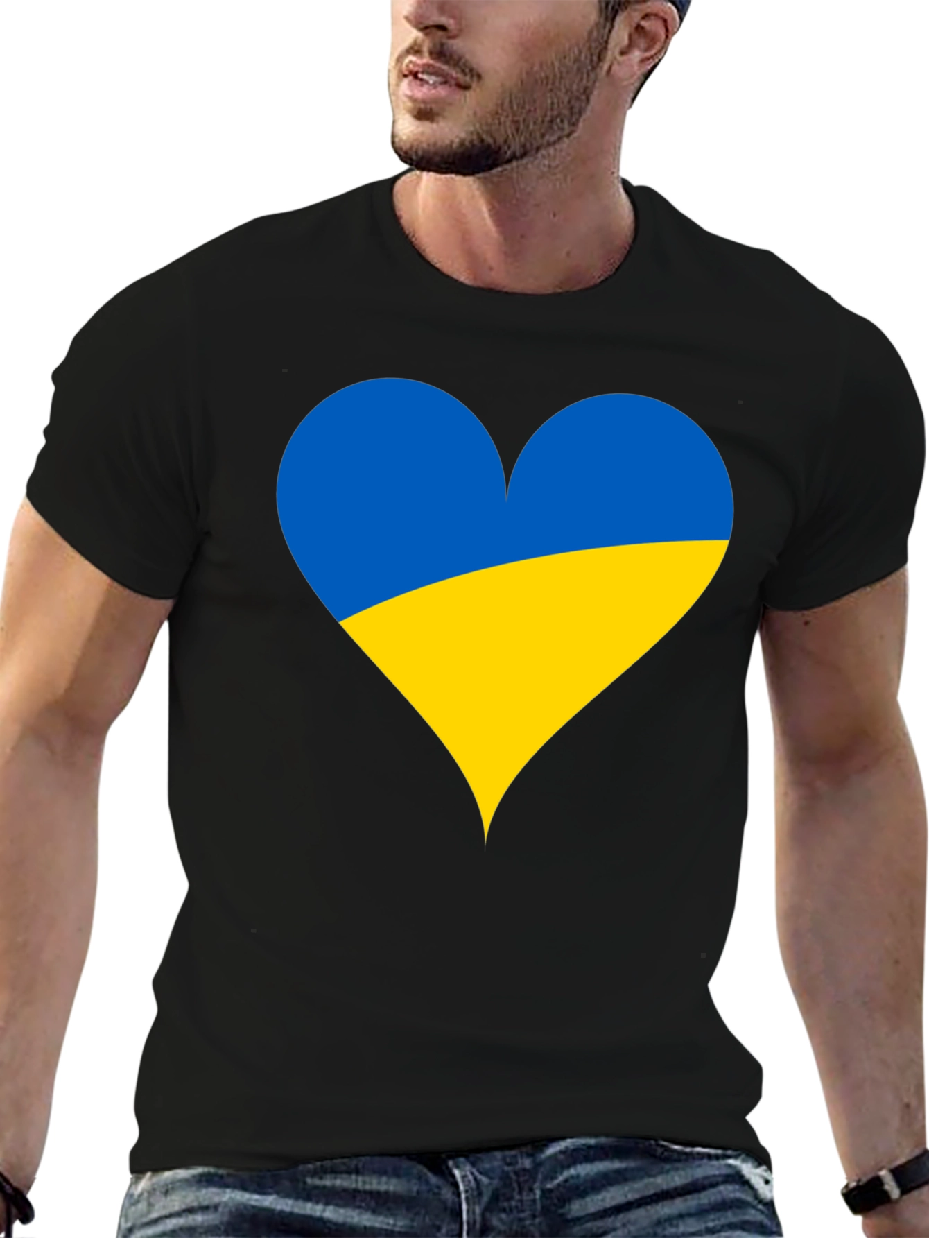 Ukraine Heart Flag T-Shirt - Show Your Support!