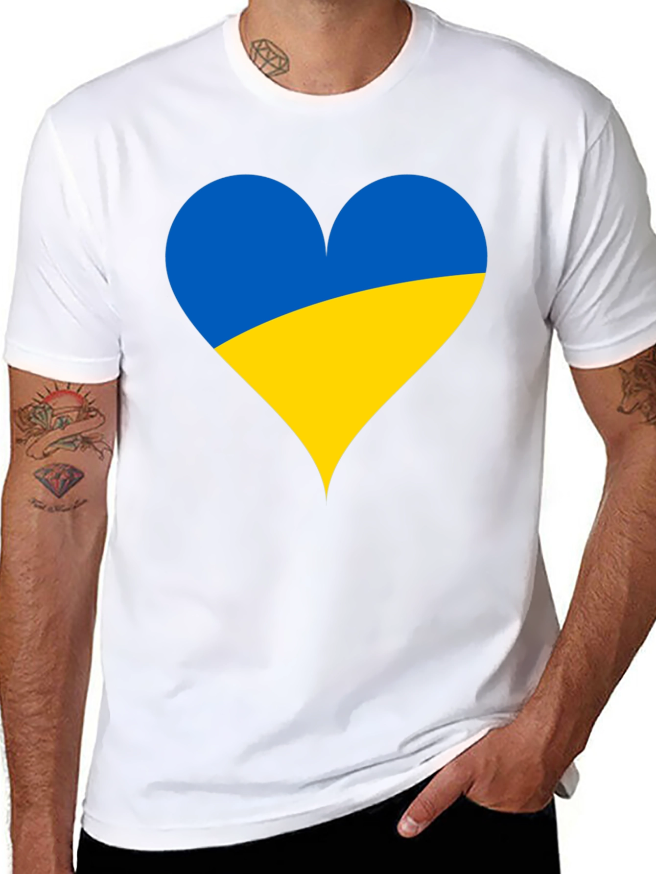 Ukraine Heart Flag T-Shirt - Show Your Support!