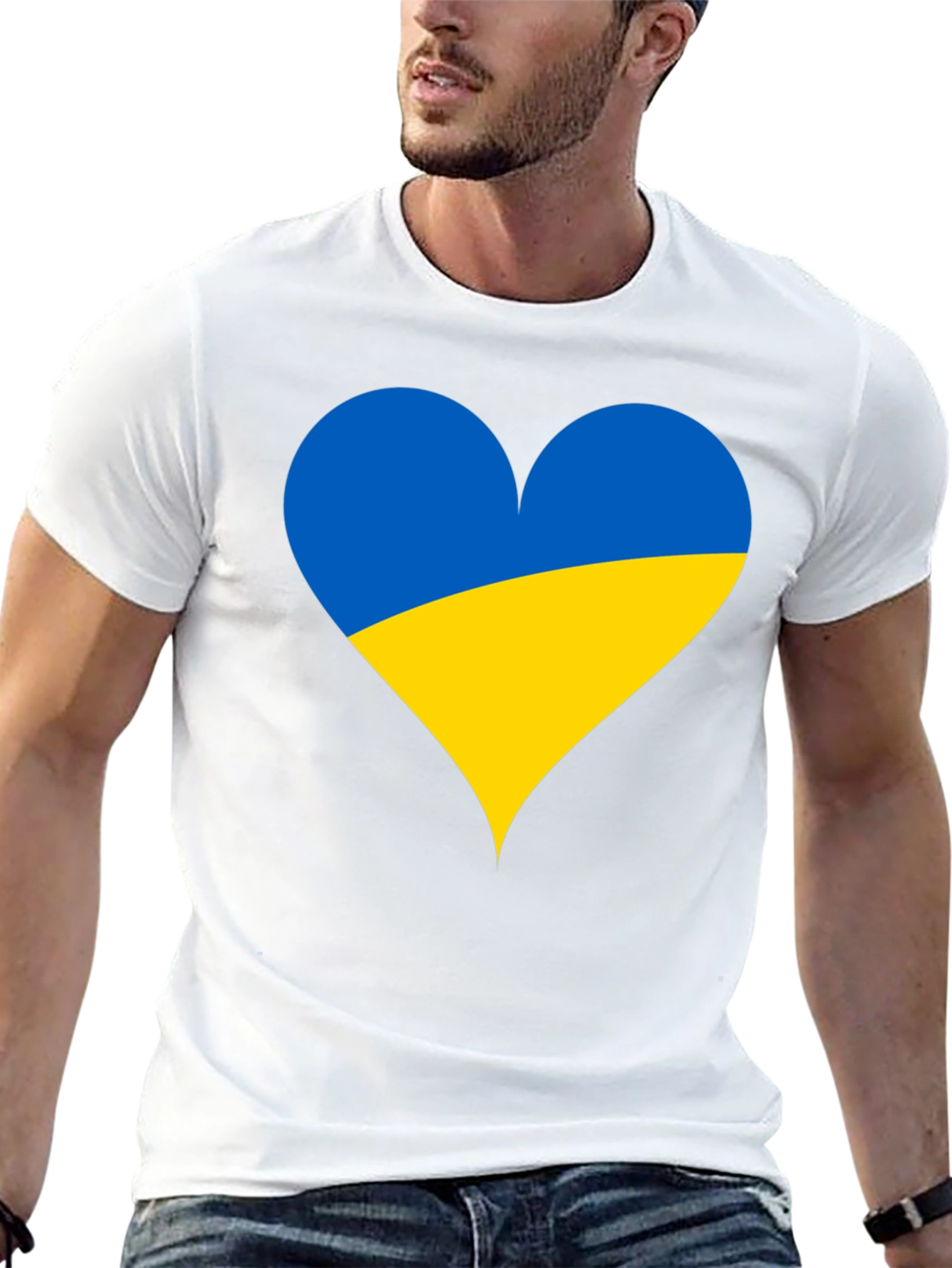 Ukraine Heart Flag T-Shirt - Show Your Support!