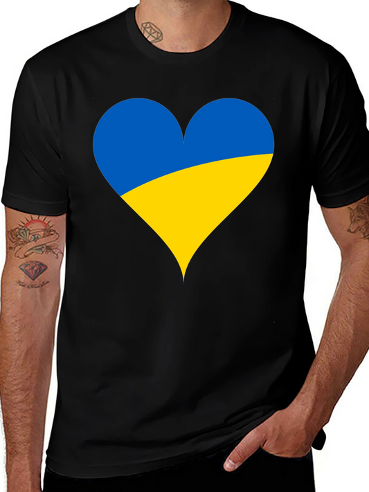 Ukraine Heart Flag T-Shirt - Show Your Support!