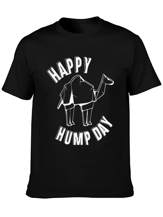 Happy Hump Day Black T-Shirt with Camel Graphic