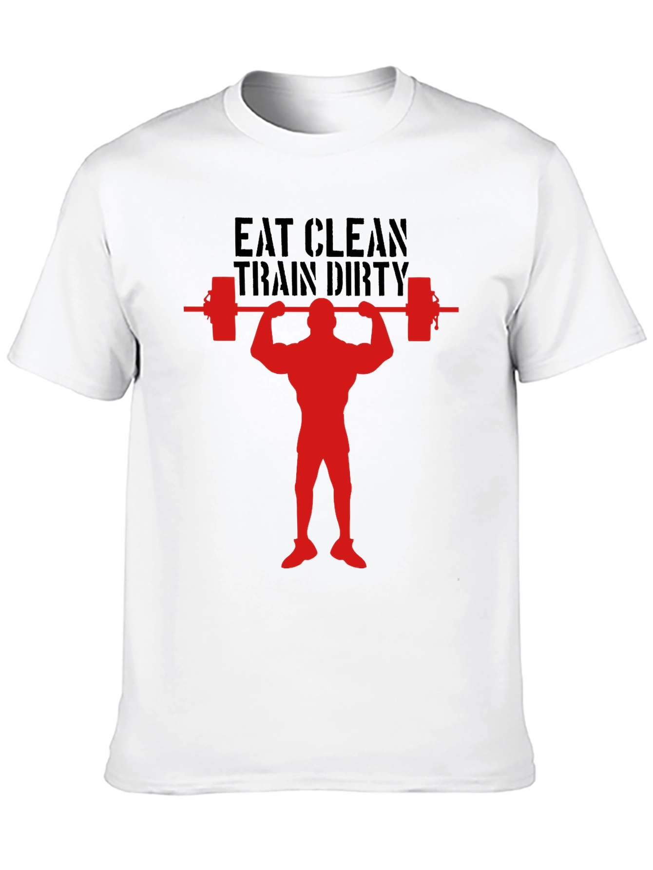 Eat Clean Train Dirty Graphic Tee - Bodybuilding T-Shirt