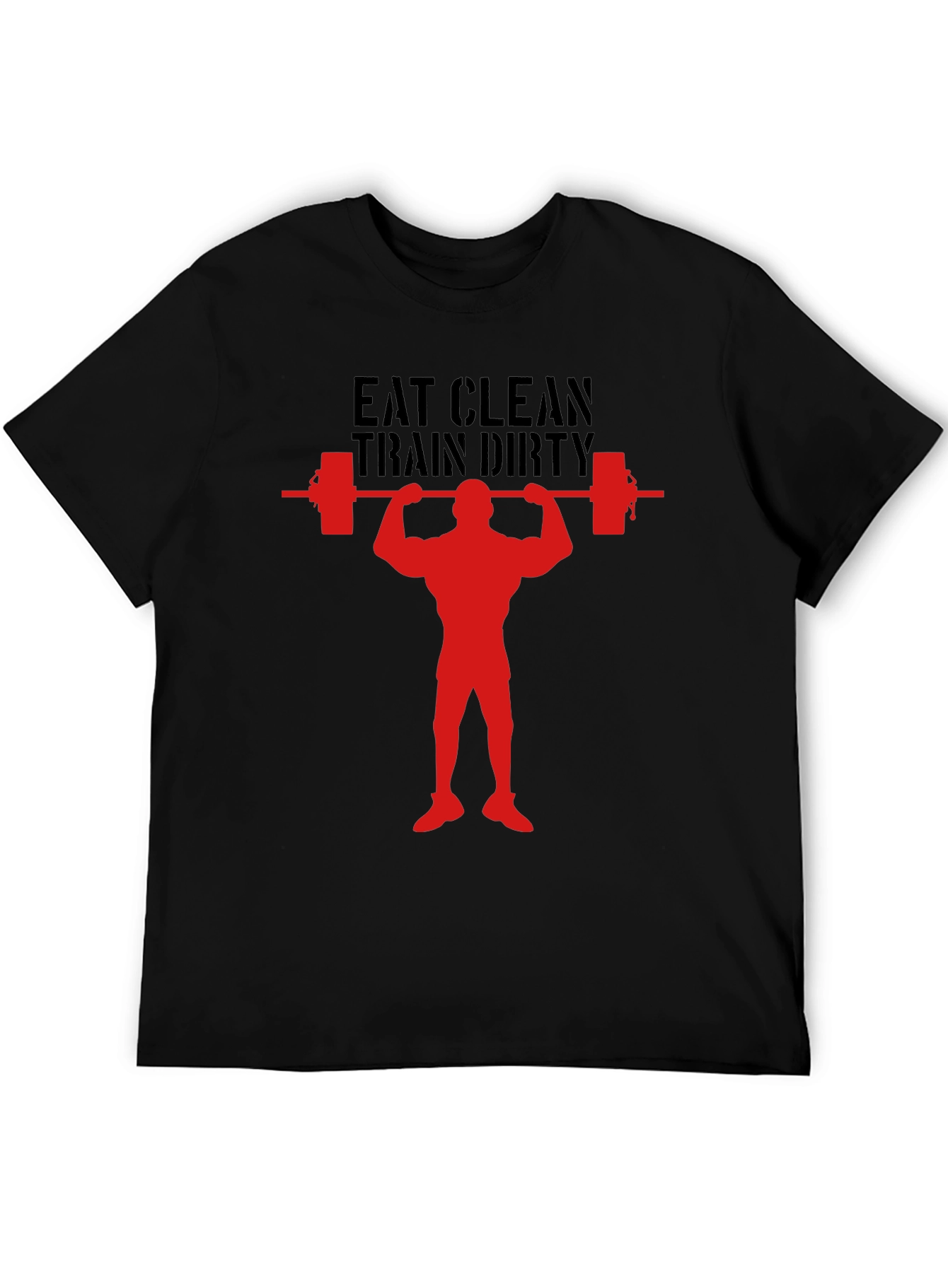 Eat Clean Train Dirty Graphic Tee - Bodybuilding T-Shirt