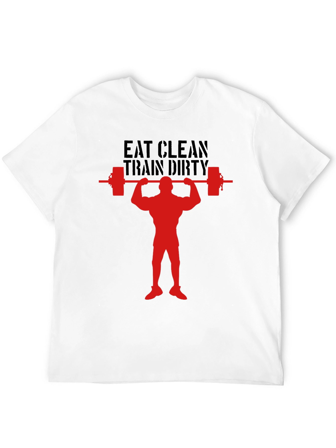Eat Clean Train Dirty Graphic Tee - Bodybuilding T-Shirt