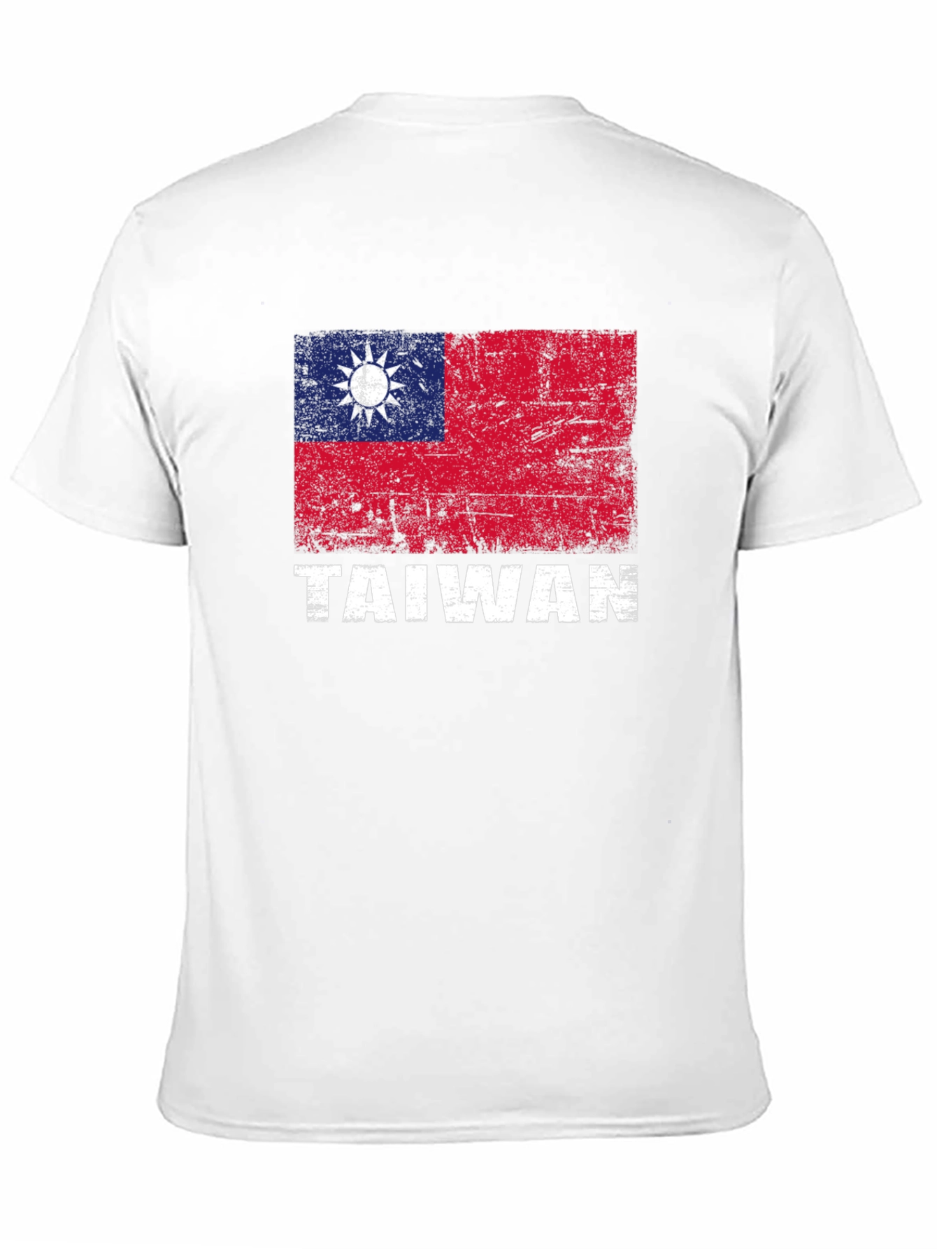 Taiwan Flag Graphic Tee - Distressed Design