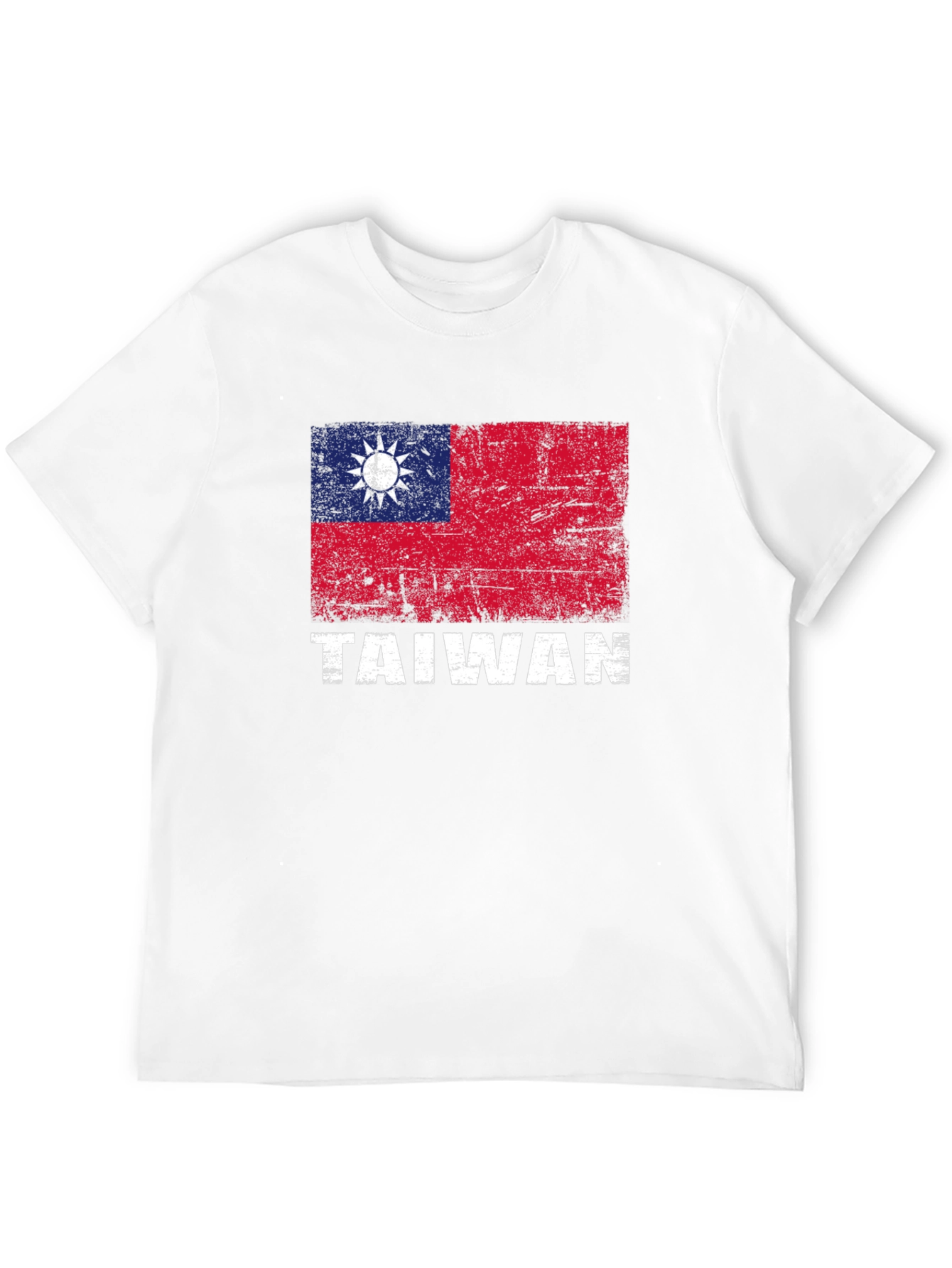 Taiwan Flag Graphic Tee - Distressed Design