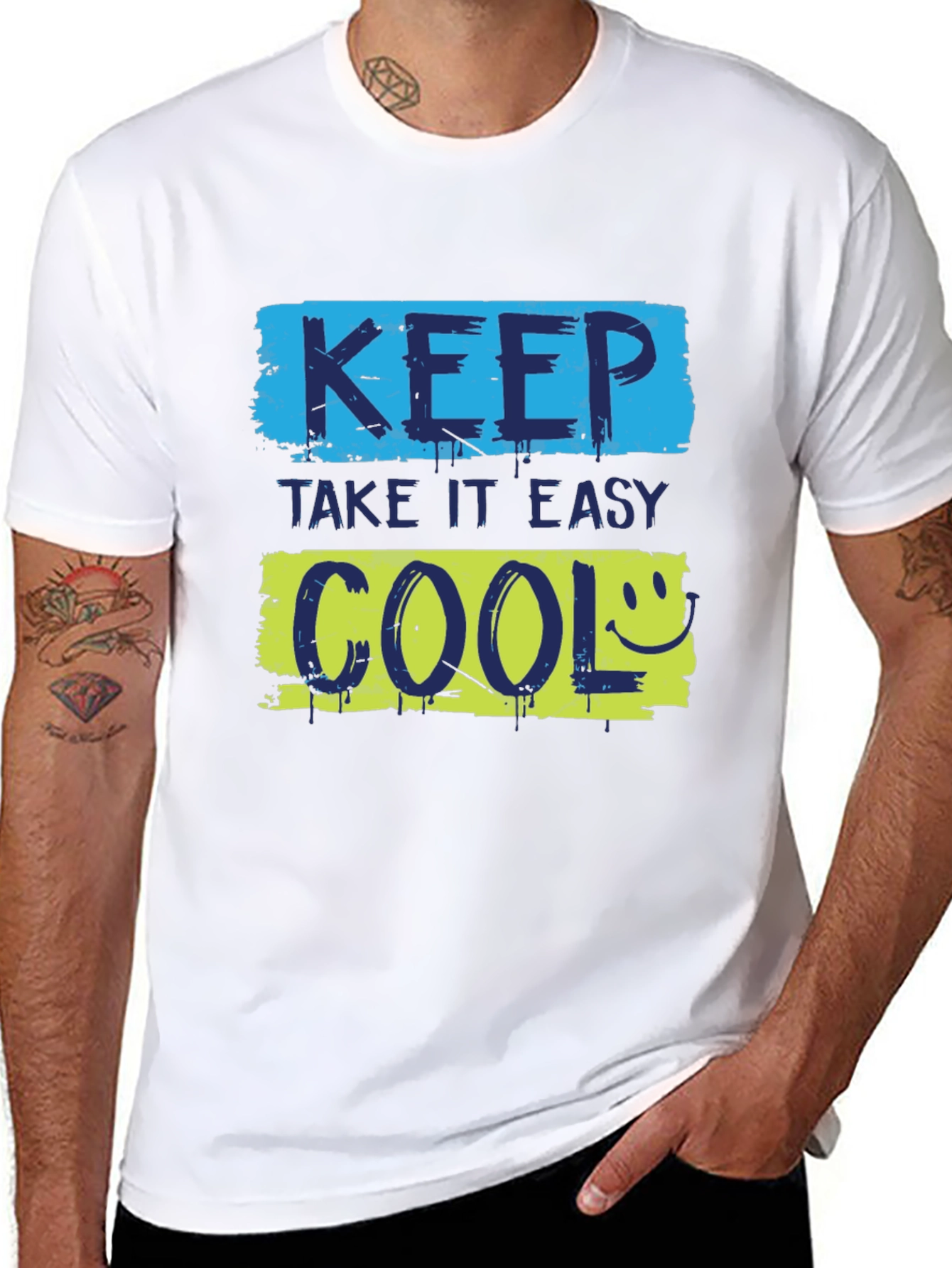 Keep Cool Graphic Tee - Trendy Black T-Shirt