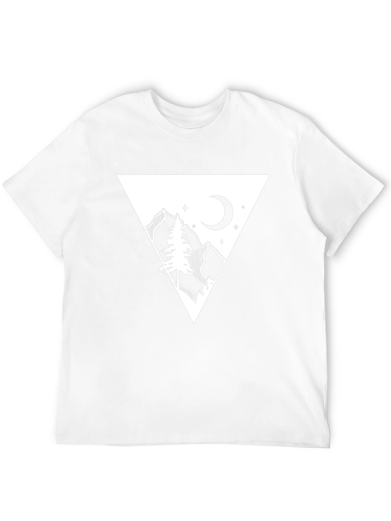 Black Triangle Mountain & Moon Graphic Tee
