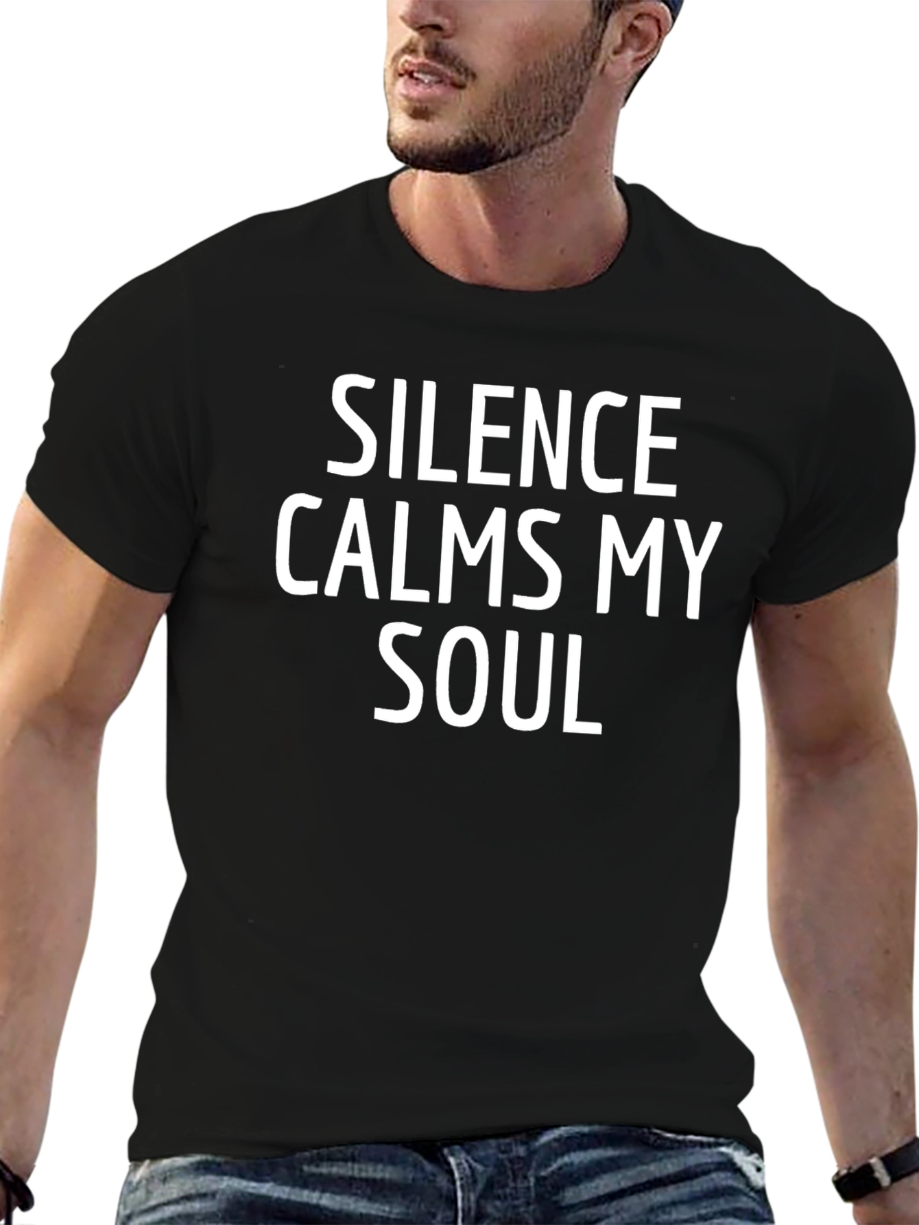 Silence Calms My Soul T-Shirt - Black
