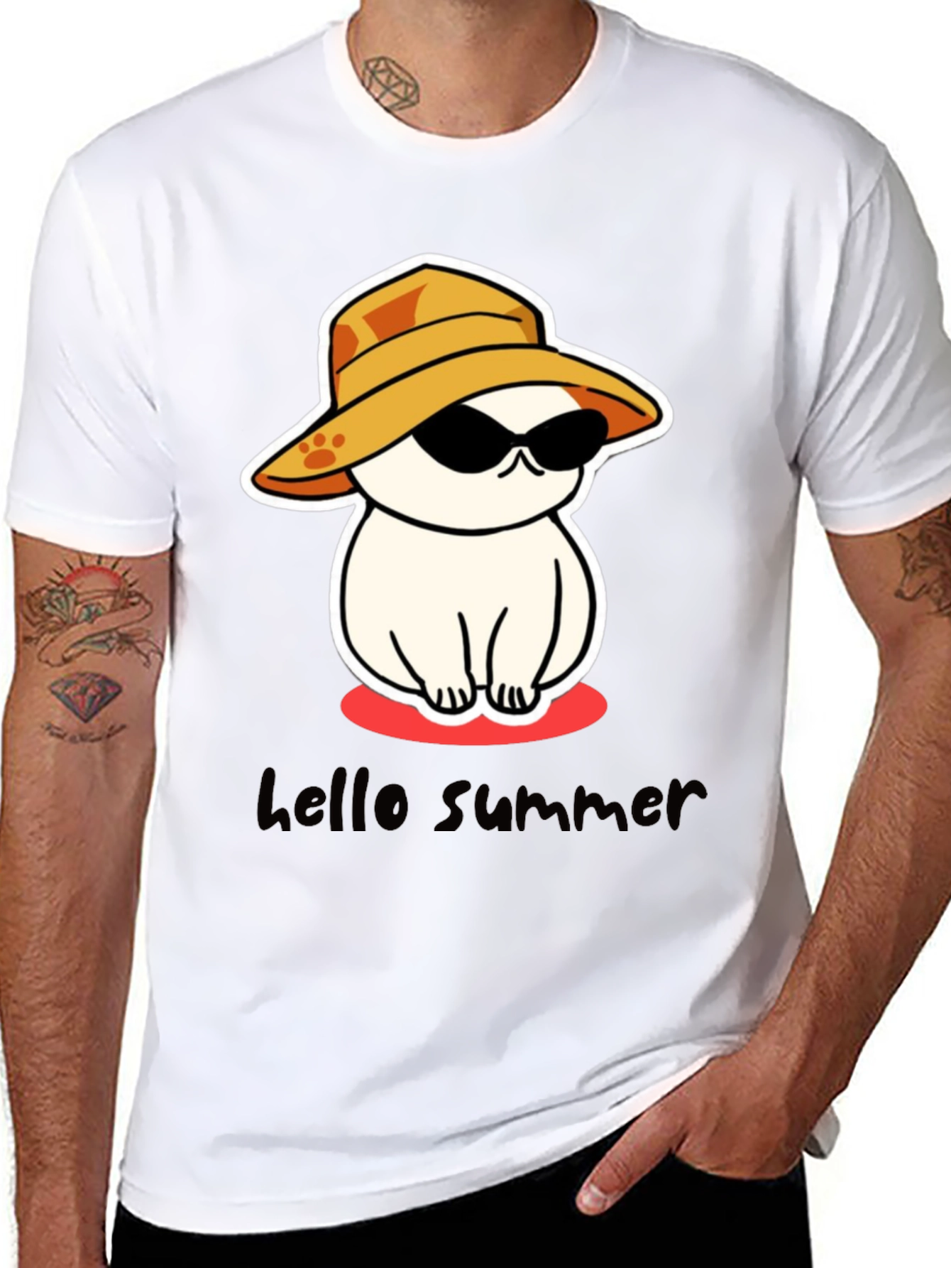 Summer Cat T-Shirt - Cool & Casual Graphic Tee