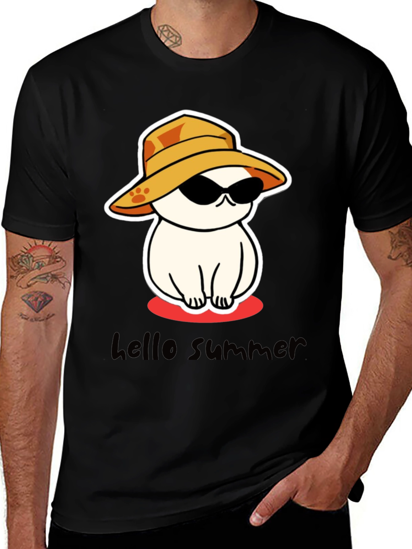 Summer Cat T-Shirt - Cool & Casual Graphic Tee