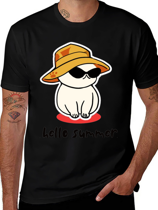Summer Cat T-Shirt - Cool & Casual Graphic Tee