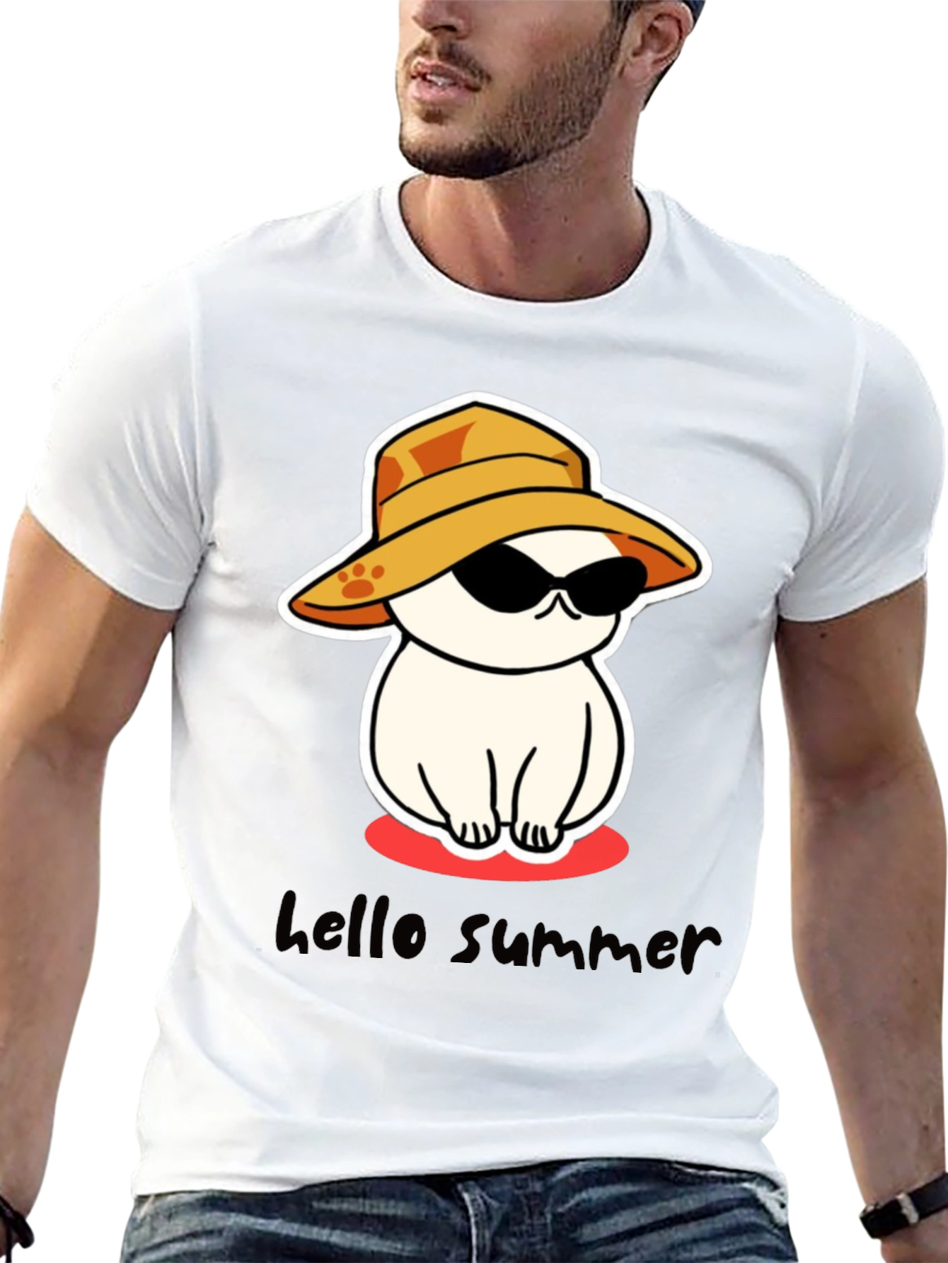 Summer Cat T-Shirt - Cool & Casual Graphic Tee