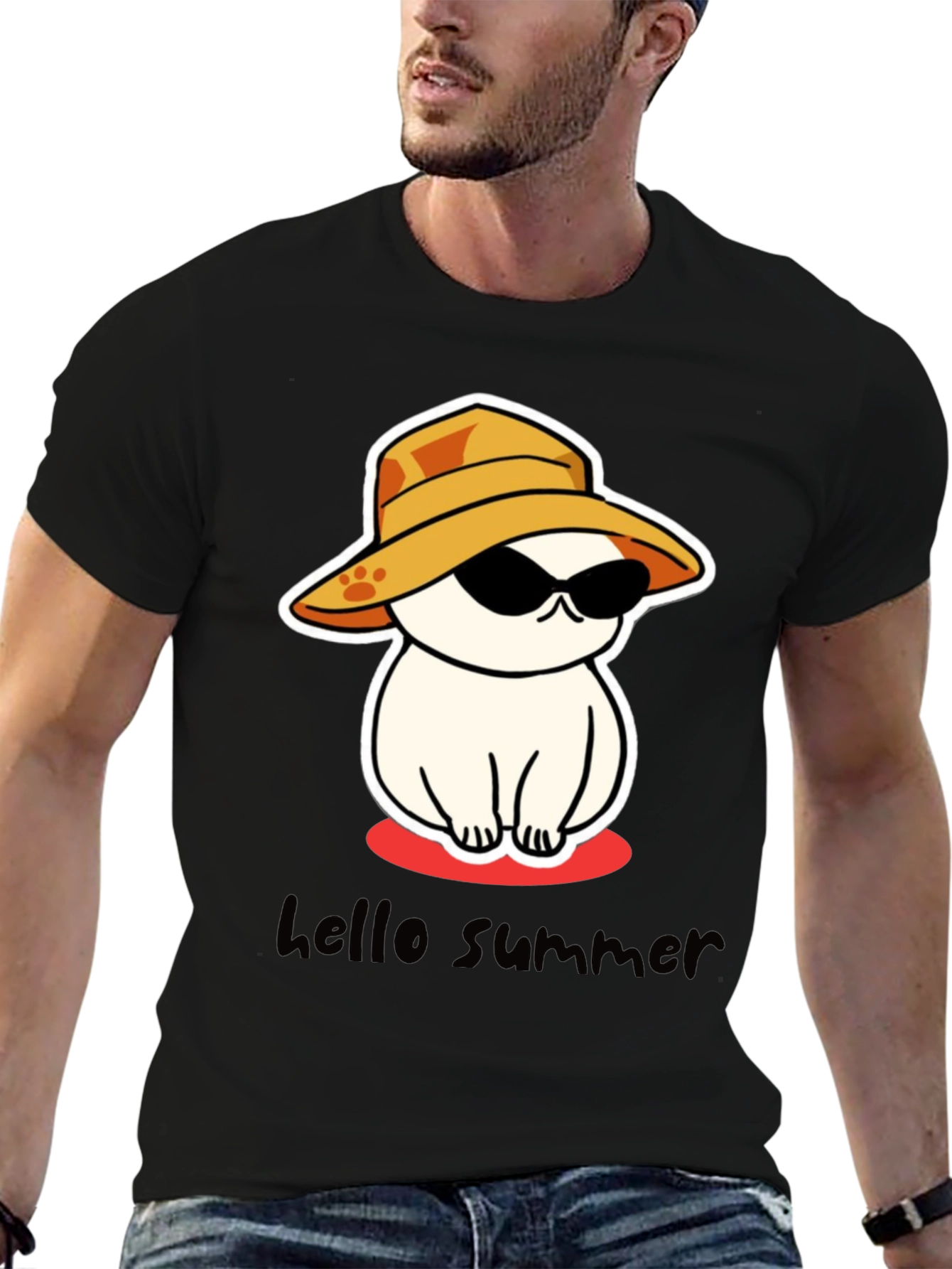 Summer Cat T-Shirt - Cool & Casual Graphic Tee