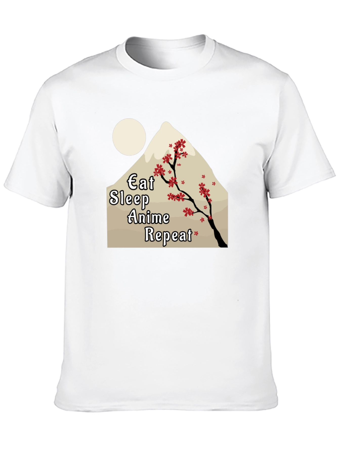 Eat Sleep Anime Repeat Black Tee