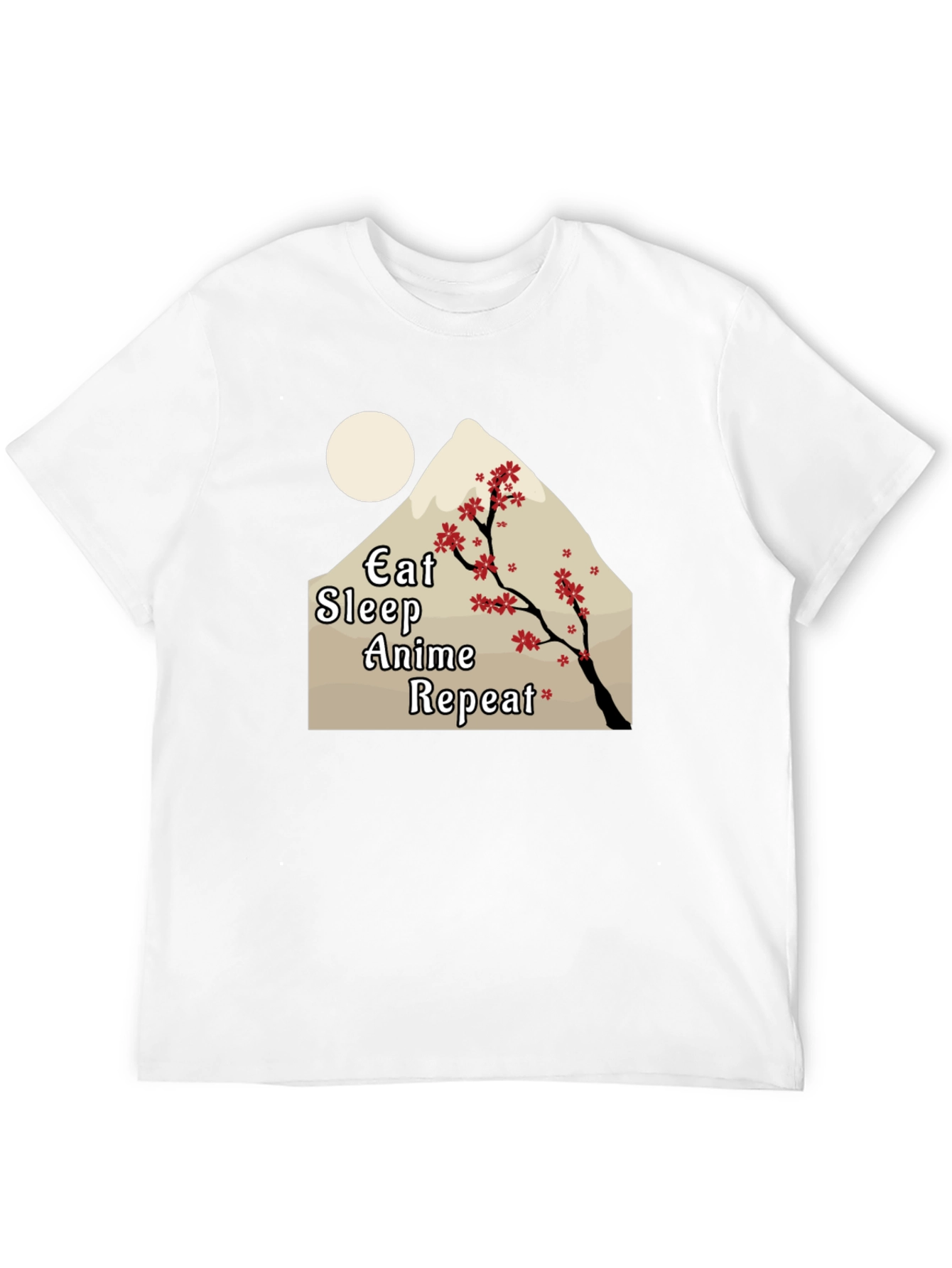 Eat Sleep Anime Repeat Black Tee